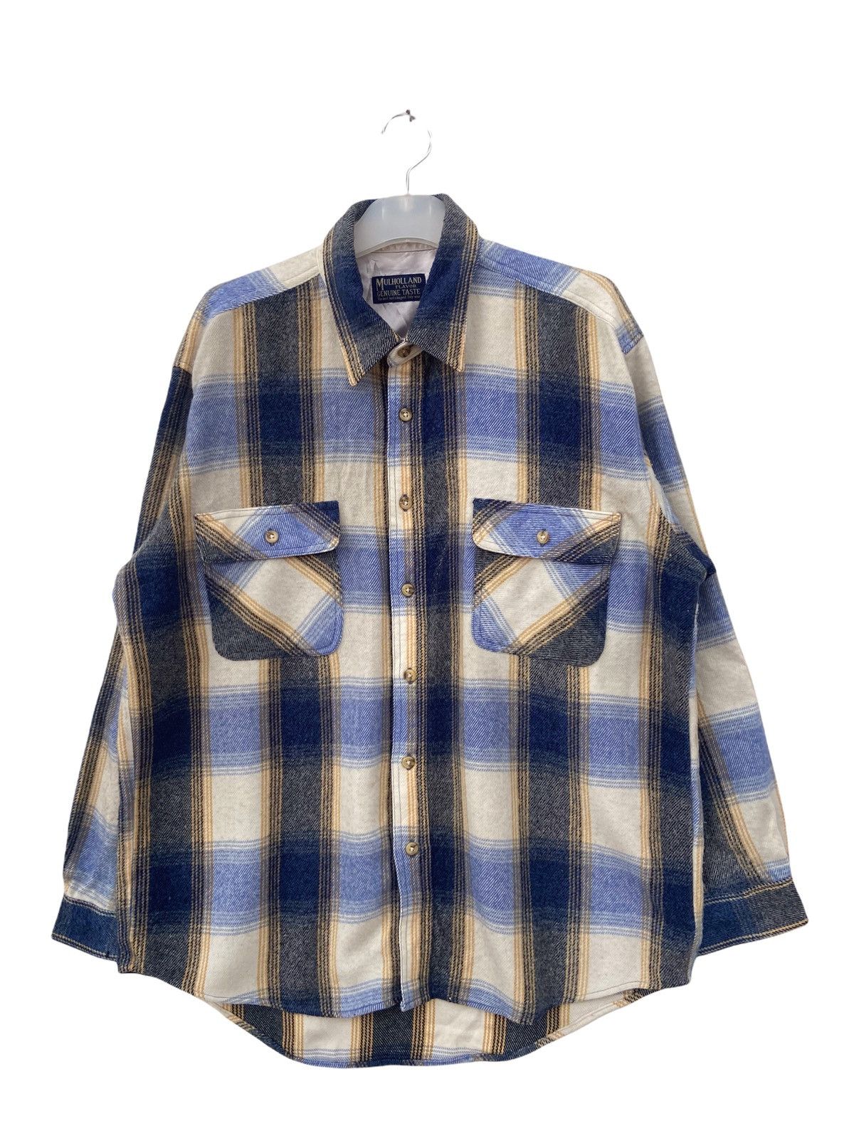 Vintage Vintage Mullholland Shadow Plaid Double Pocket Flannel Size US XL / EU 56 / 4 - 1 Thumbnail