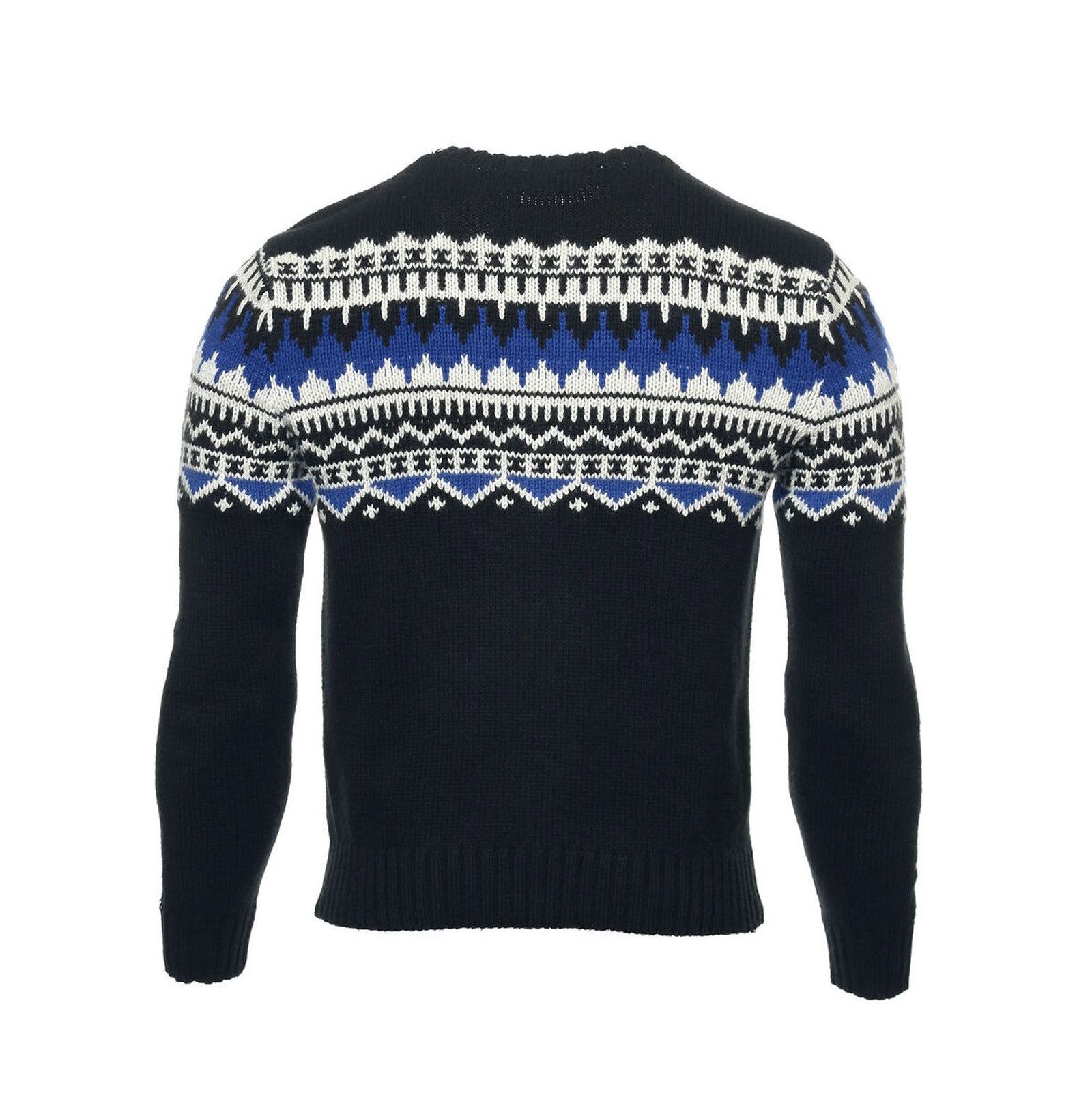 Polo Ralph Lauren NEW Vintage Polo Ralph Lauren Fair Isle Sweater! Black SLIM Size US XXL / EU 58 / 5 - 4 Thumbnail