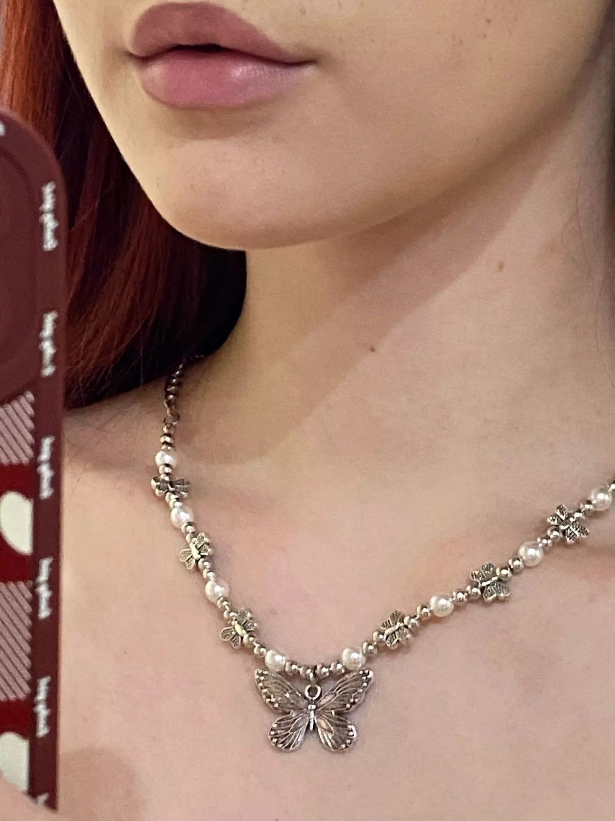 Jewelry × Vintage Butterfly Bead Chain 2000s Punk Retro Pop Necklace Size ONE SIZE - 5 Thumbnail