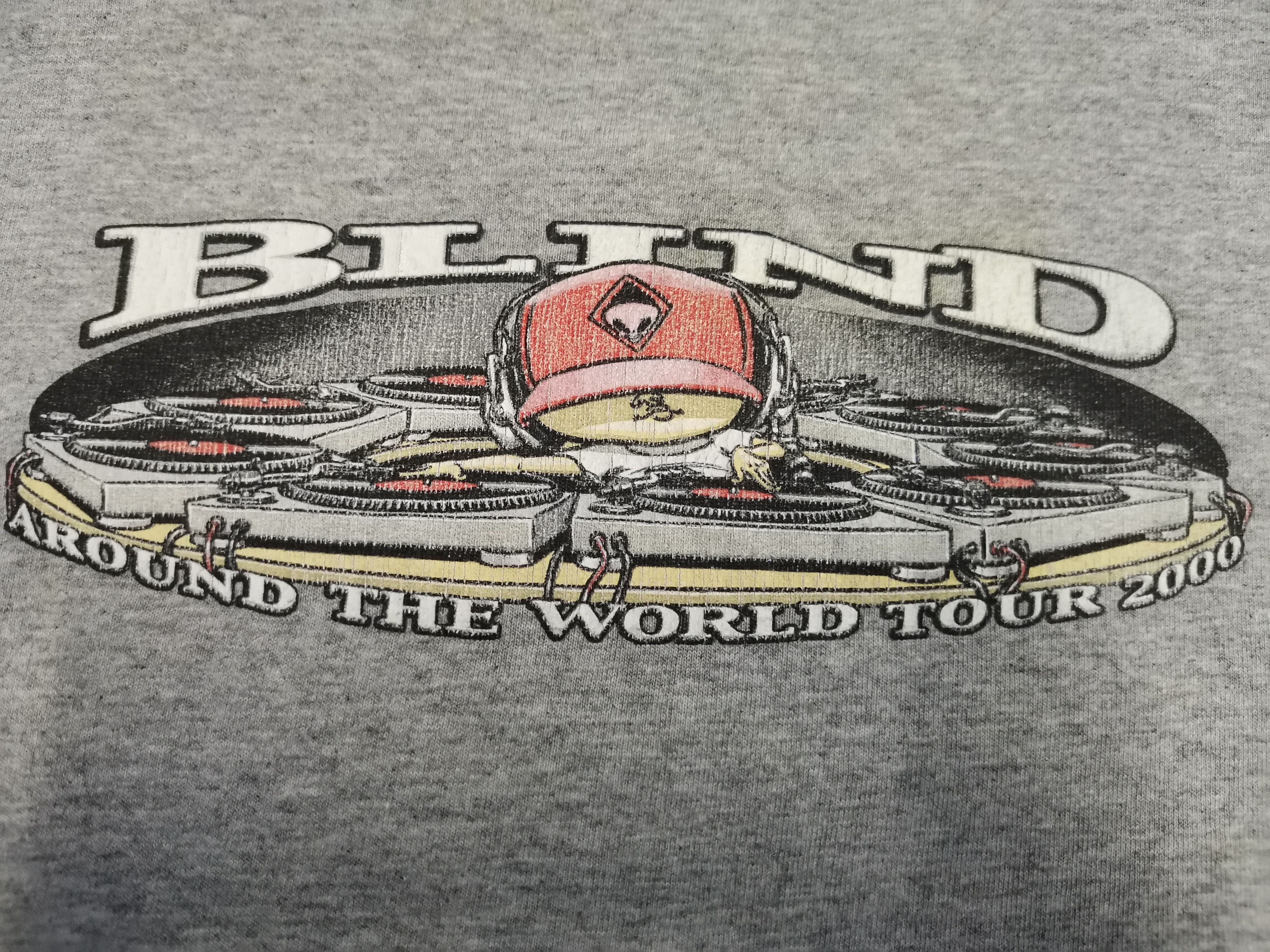 Hook-Ups Vintage Blind Skateboard Tee Around The World Tour 2000 Size US S / EU 44-46 / 1 - 1 Thumbnail