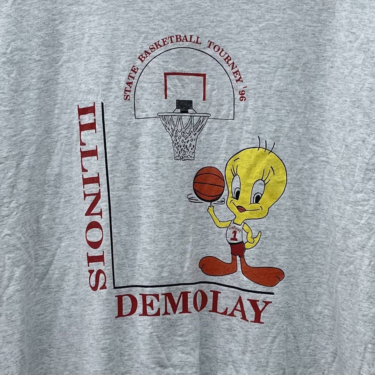 Disney VINTAGE TWEETY ILLINOIS DEMOLAY STATE BASKETBALL Size US XXL / EU 58 / 5 - 2 Thumbnail