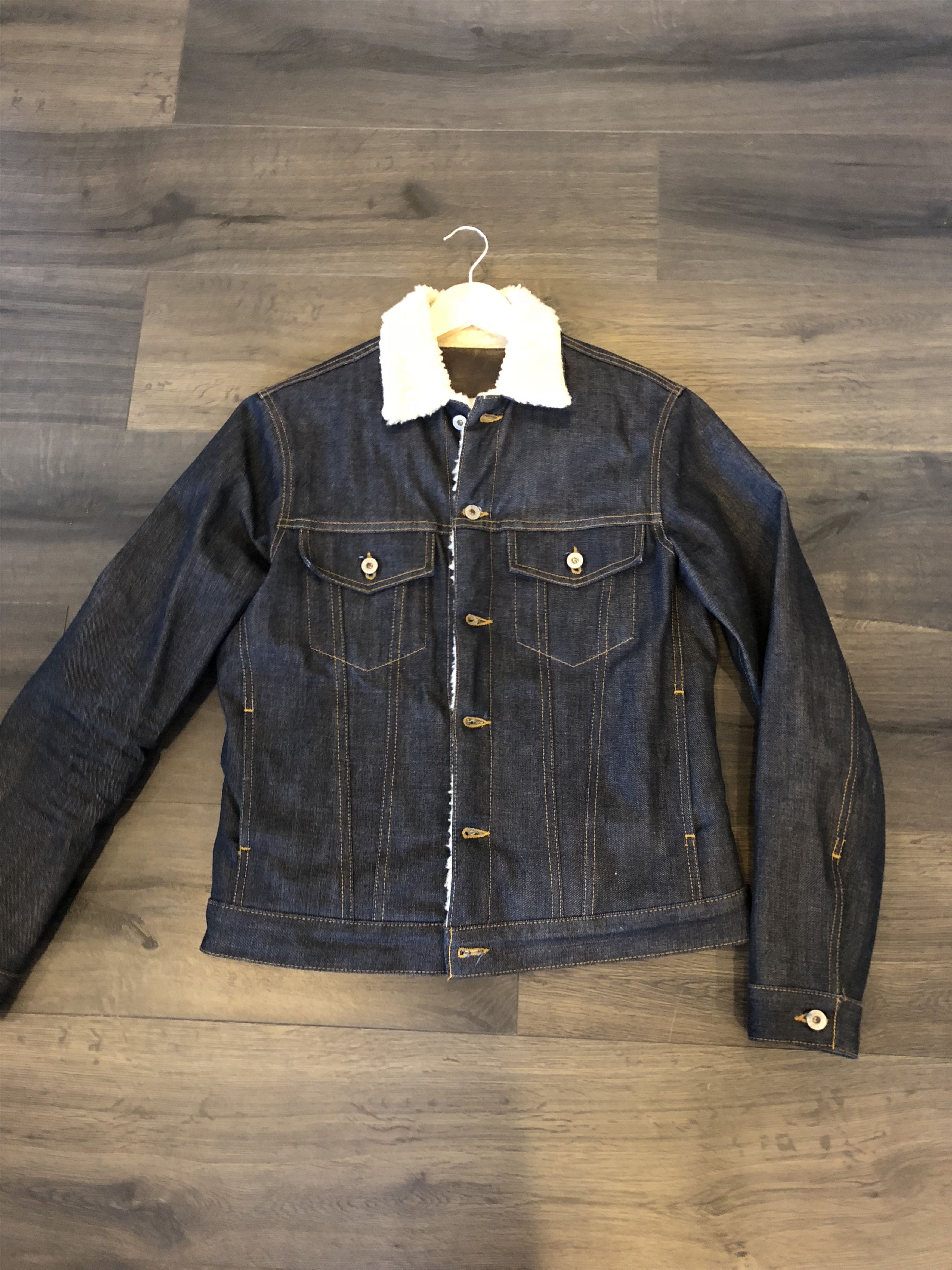 Naked Famous Naked and Famous Sherpa Collar Trucker Jacket Grailed