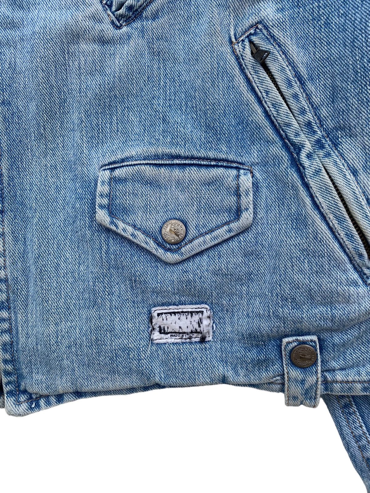 Gianfranco Ferre Vintage Ferre Denim Double Collar Motorcycle Jacket Size US M / EU 48-50 / 2 - 8 Thumbnail