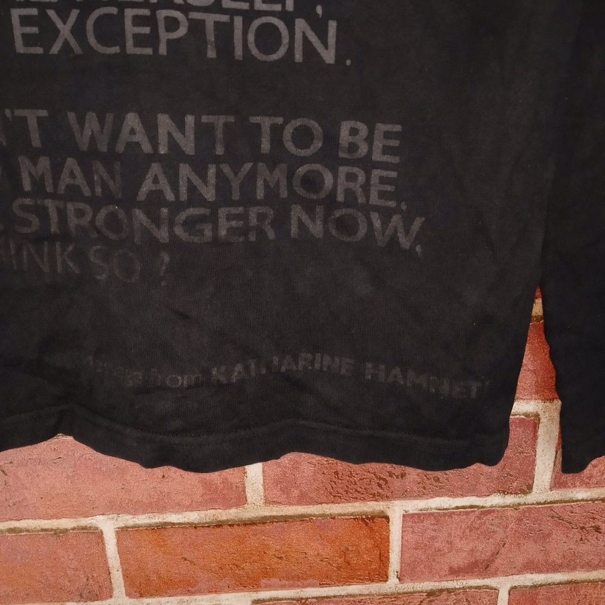 Designer × Japanese Brand × Katharine Hamnett London Rare!! Katharine Hamnett Long Sleeve Nice Design T-shirt Size US S / EU 44-46 / 1 - 5 Thumbnail