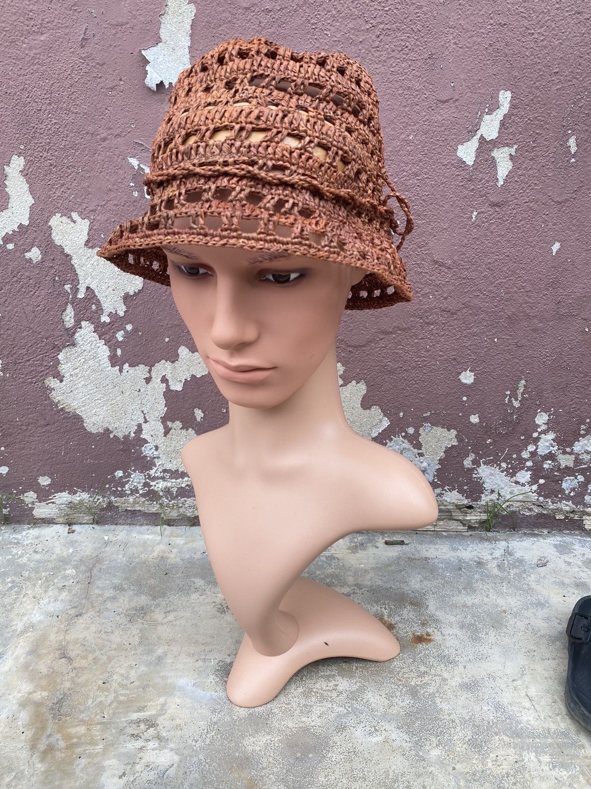San Arcidet Collection Paris Cuir & Raffia Hat