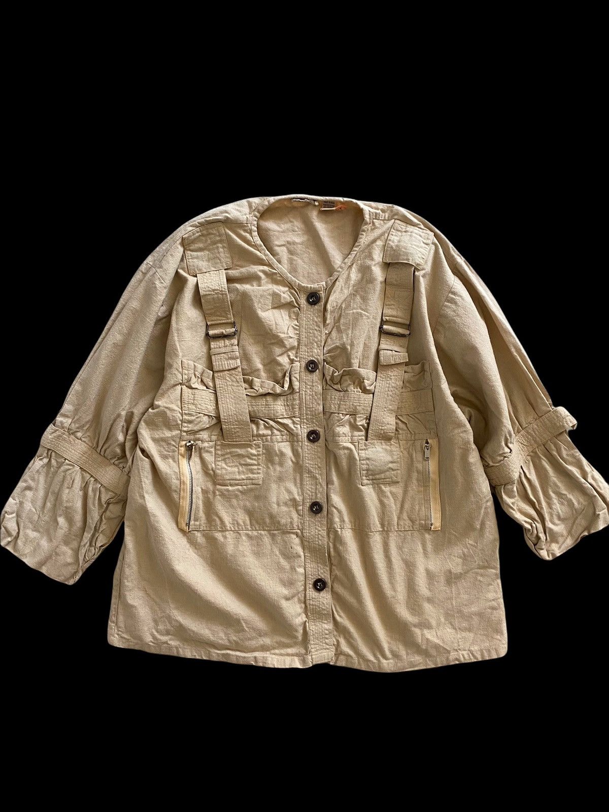 image of Malcolm Mclaren x Seditionaries Androgyny Button Jacket Military Design in Brown, Men's (Size Large