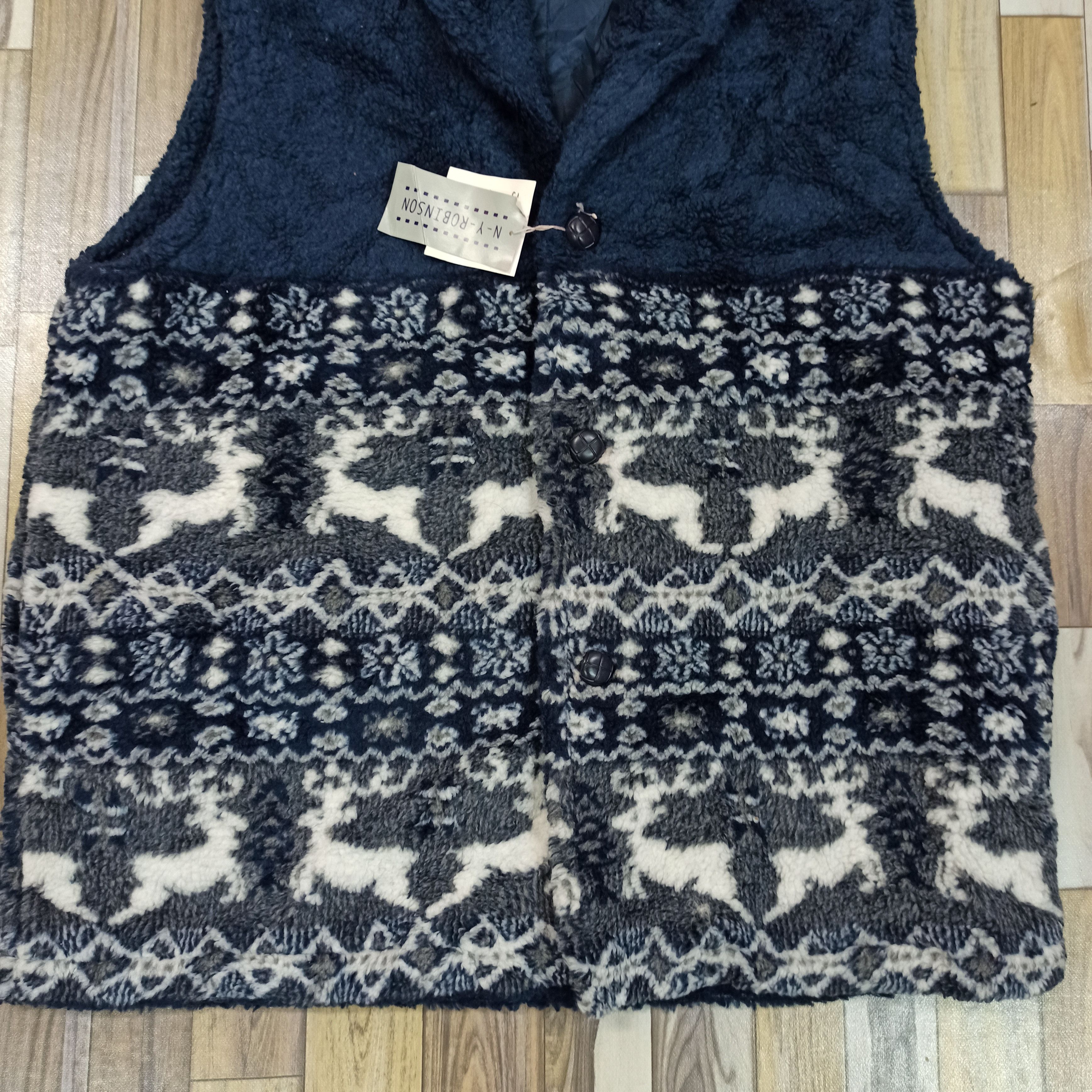 Japanese Brand 🔥 STEALS 🔥 N-Y-ROBINSON Vest Cardigan Fleece Style Size US XL / EU 56 / 4 - 3 Thumbnail