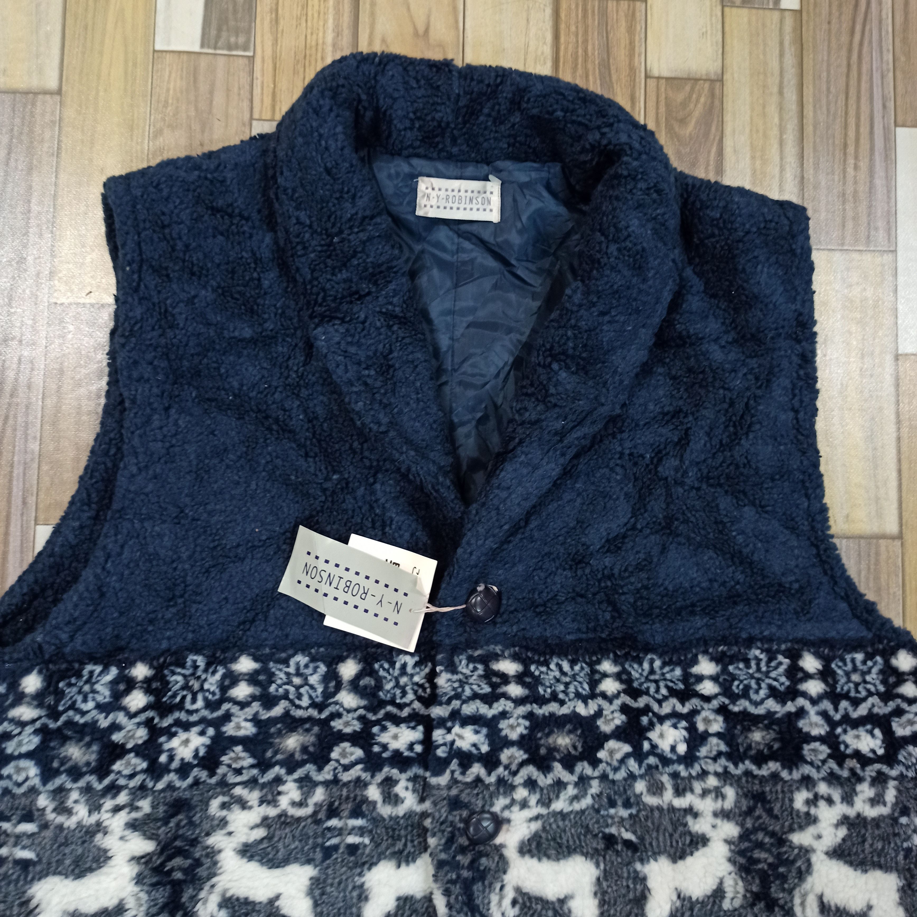 Japanese Brand 🔥 STEALS 🔥 N-Y-ROBINSON Vest Cardigan Fleece Style Size US XL / EU 56 / 4 - 4 Thumbnail
