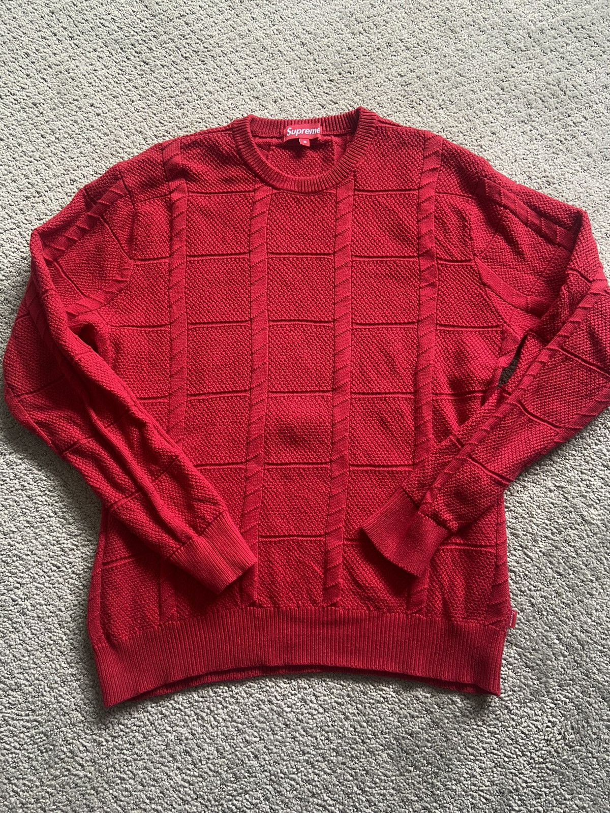 Supreme Supreme Red Rib Crewneck Knitwear Sweater Size US M / EU 48-50 / 2 - 1 Thumbnail