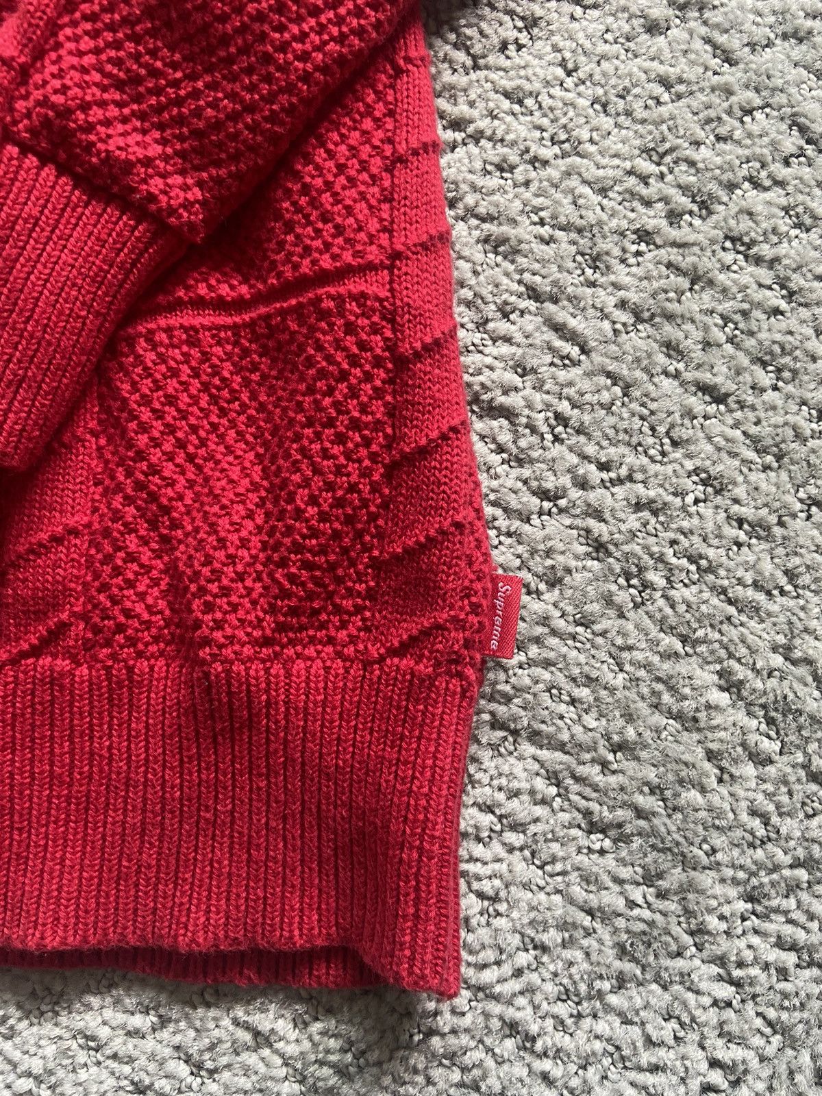 Supreme Supreme Red Rib Crewneck Knitwear Sweater Size US M / EU 48-50 / 2 - 3 Thumbnail