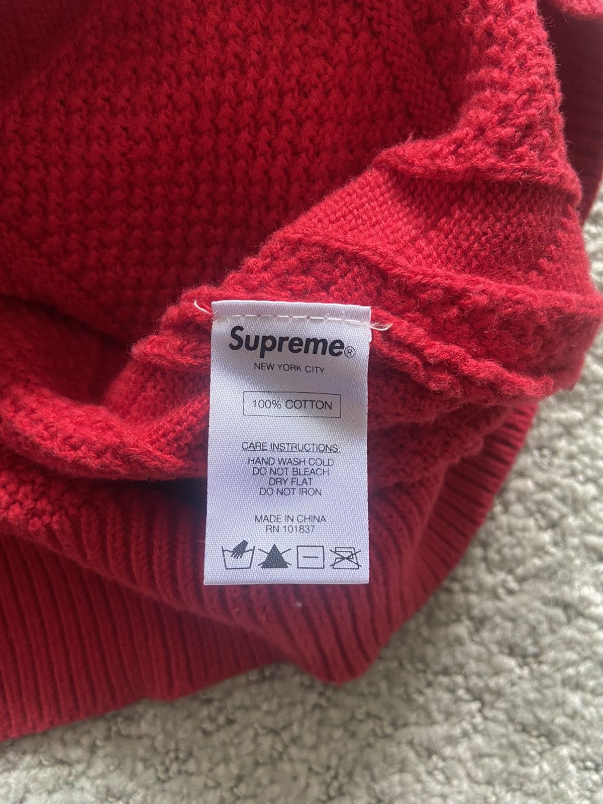 Supreme Supreme Red Rib Crewneck Knitwear Sweater Size US M / EU 48-50 / 2 - 4 Thumbnail