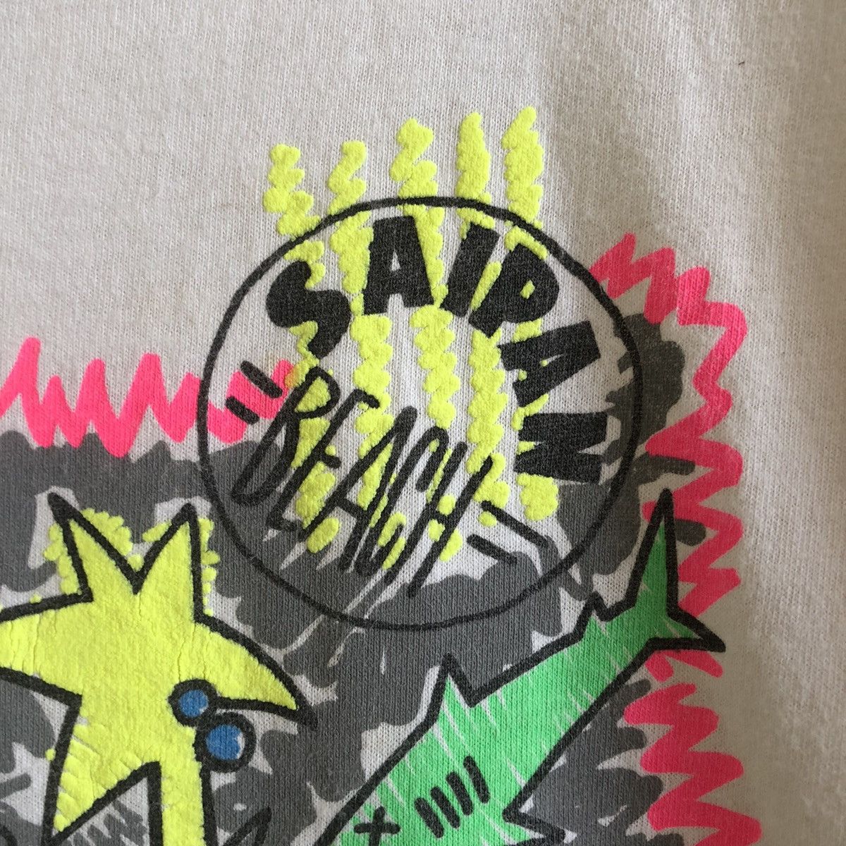 Vintage 90’ Big Print Saipan Beach Single stitch Tee