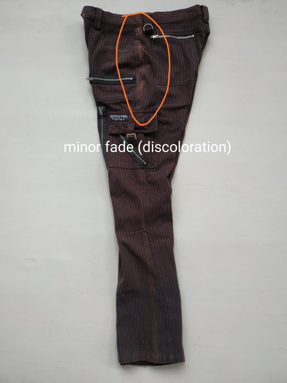 Japanese Brand Sexpot Revenge Red-shining Pinstripe Bondage Pants Size US 30 / EU 46 - 24 Thumbnail
