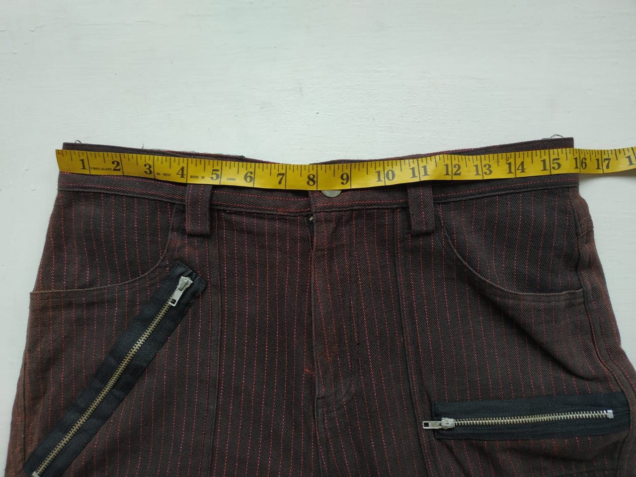 Japanese Brand Sexpot Revenge Red-shining Pinstripe Bondage Pants Size US 30 / EU 46 - 16 Thumbnail
