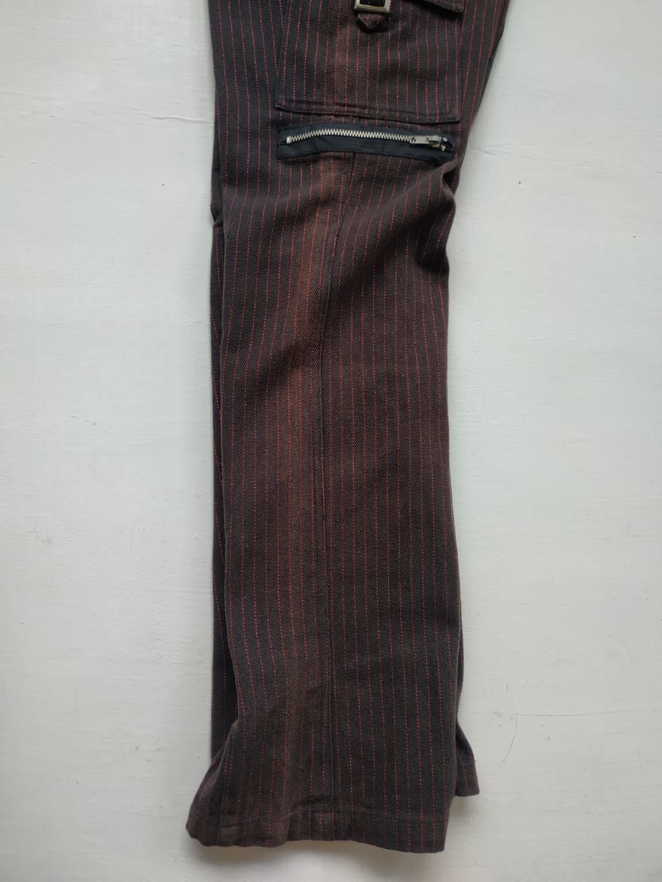 Japanese Brand Sexpot Revenge Red-shining Pinstripe Bondage Pants Size US 30 / EU 46 - 19 Thumbnail