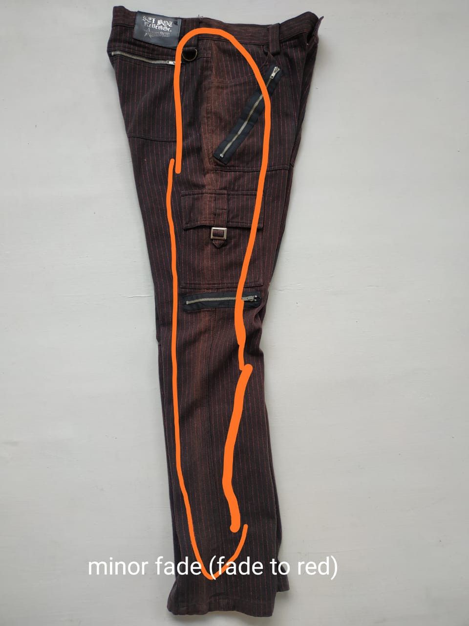 Japanese Brand Sexpot Revenge Red-shining Pinstripe Bondage Pants Size US 30 / EU 46 - 23 Thumbnail