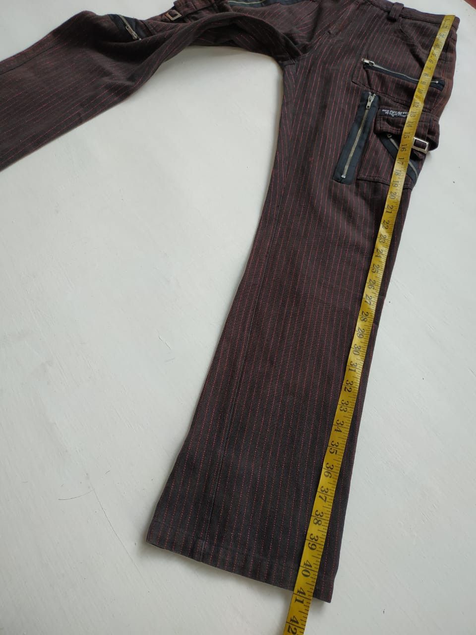Japanese Brand Sexpot Revenge Red-shining Pinstripe Bondage Pants Size US 30 / EU 46 - 13 Thumbnail