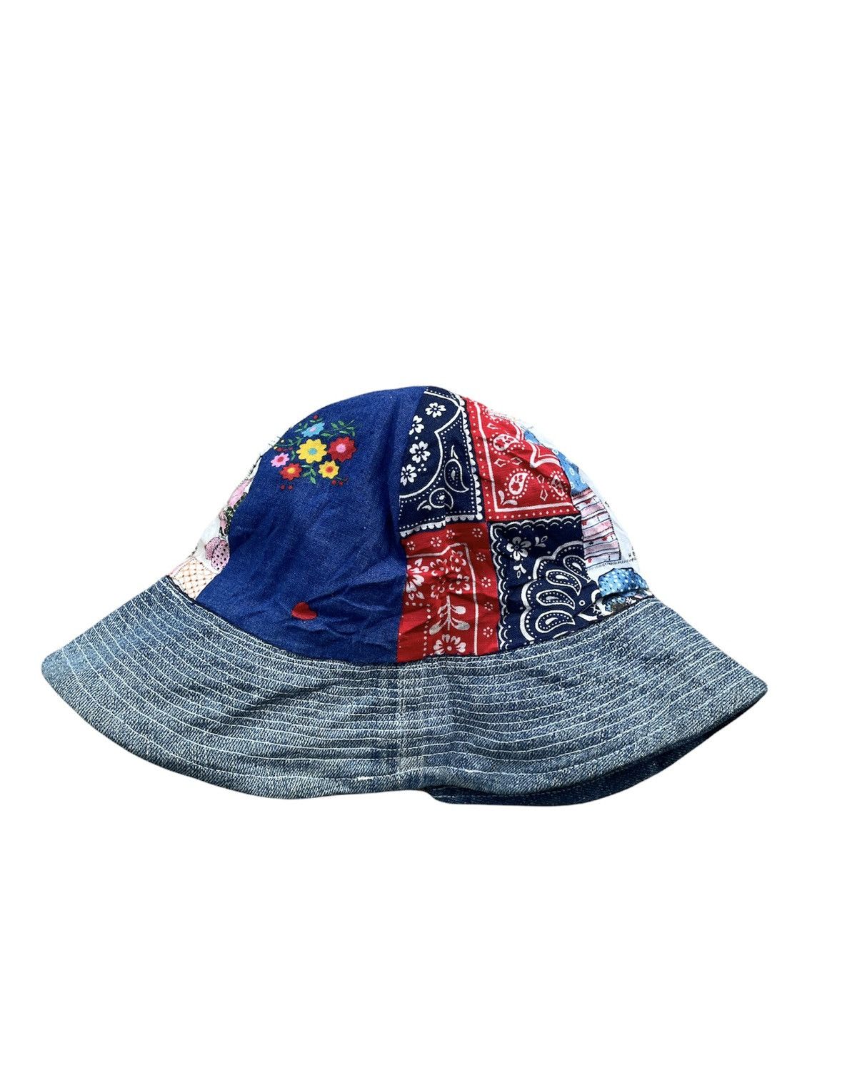 Japanese Brand × Vintage Denim Bucket Hat Reverseable Size ONE SIZE - 6 Thumbnail