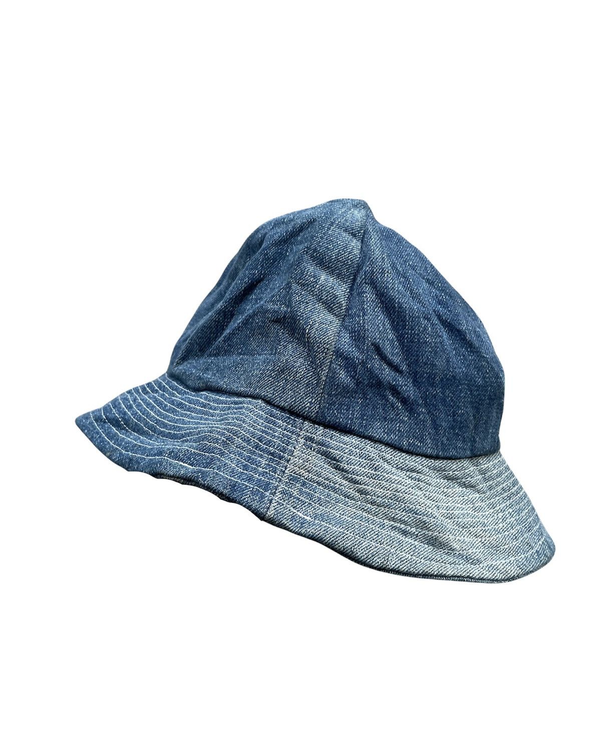 Japanese Brand × Vintage Denim Bucket Hat Reverseable Size ONE SIZE - 4 Thumbnail