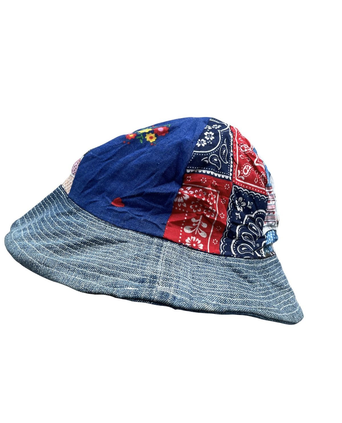Japanese Brand × Vintage Denim Bucket Hat Reverseable Size ONE SIZE - 8 Thumbnail