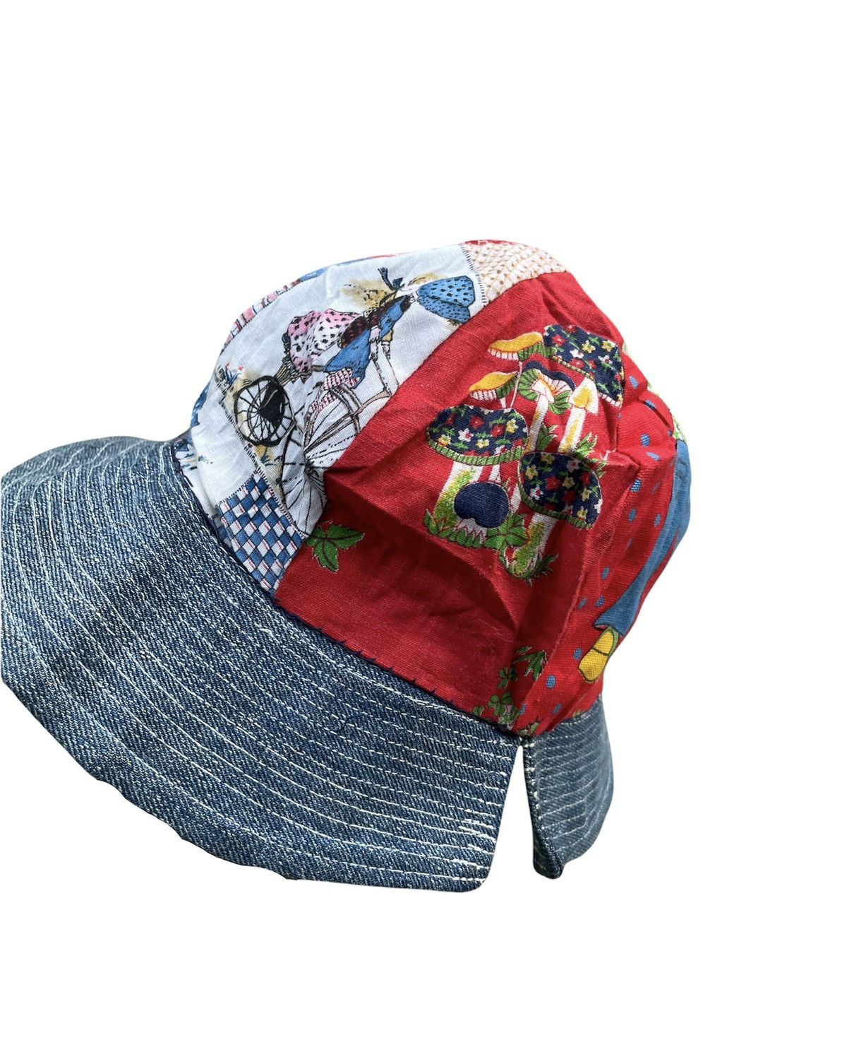 Japanese Brand × Vintage Denim Bucket Hat Reverseable Size ONE SIZE - 9 Thumbnail