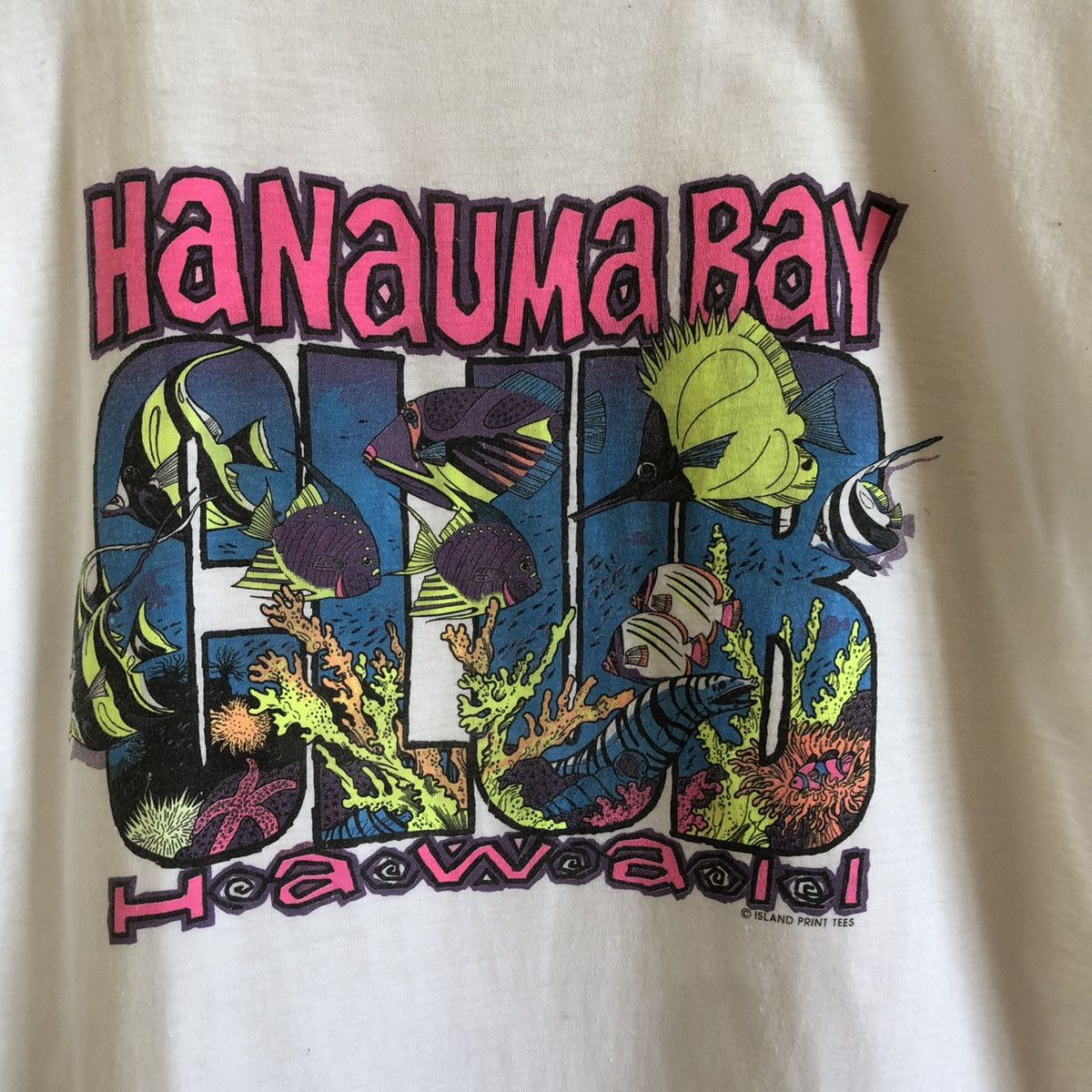 90’ Single Stitch Big Print Hanauma Bay Club Hawaii Tee