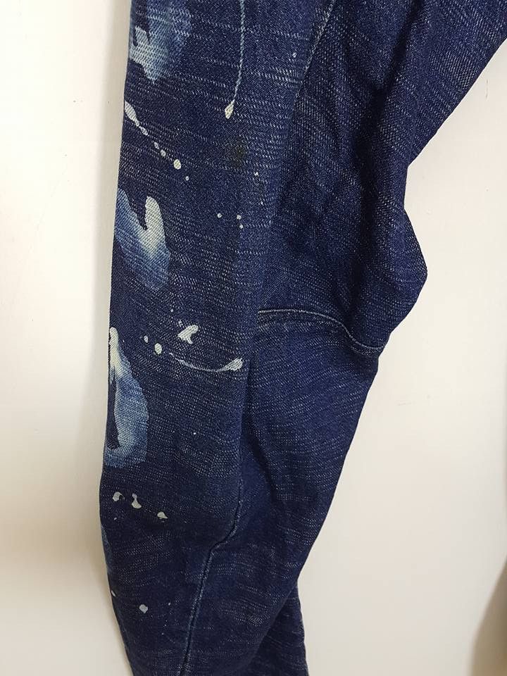Designer × Japanese Brand 291295 = Homme Side Spellout Paint Engineered Curved Pant Size US 31 - 16 Thumbnail