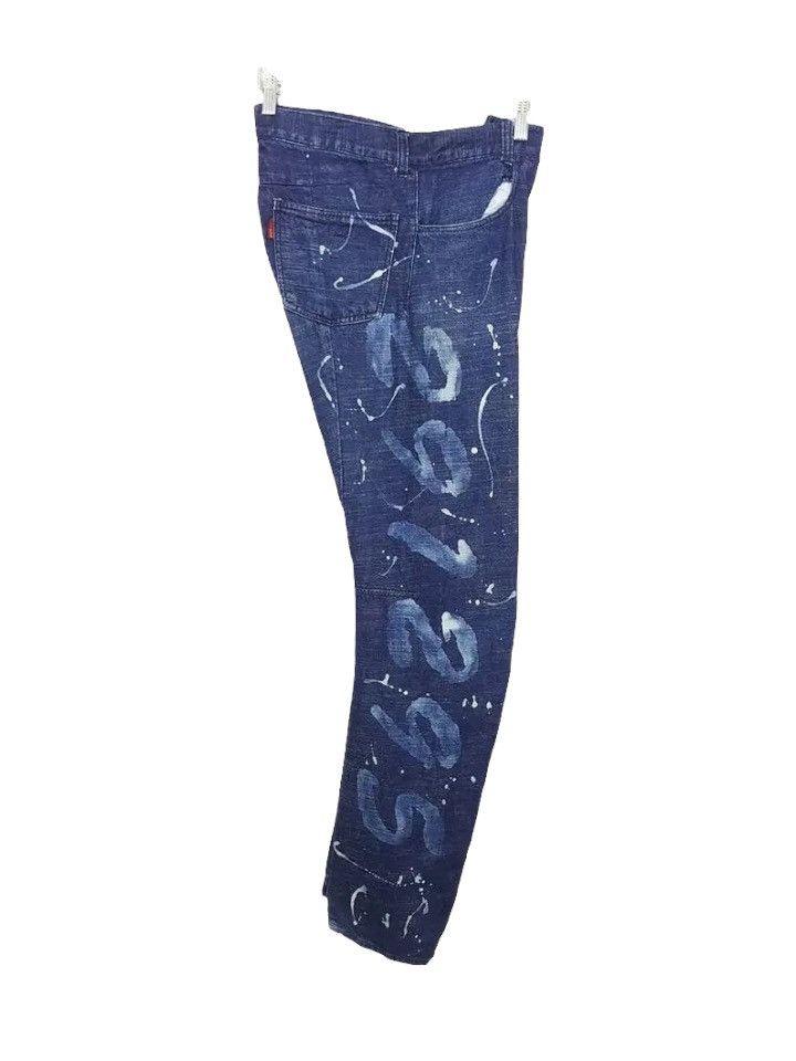 Designer × Japanese Brand 291295 = Homme Side Spellout Paint Engineered Curved Pant Size US 31 - 2 Thumbnail