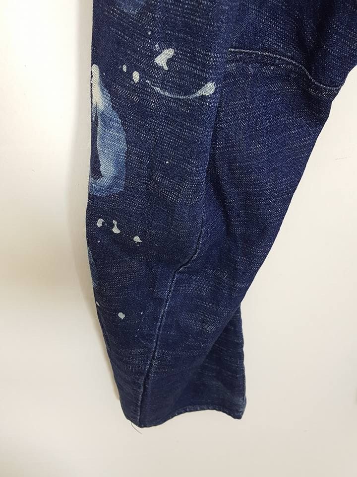 Designer × Japanese Brand 291295 = Homme Side Spellout Paint Engineered Curved Pant Size US 31 - 17 Thumbnail