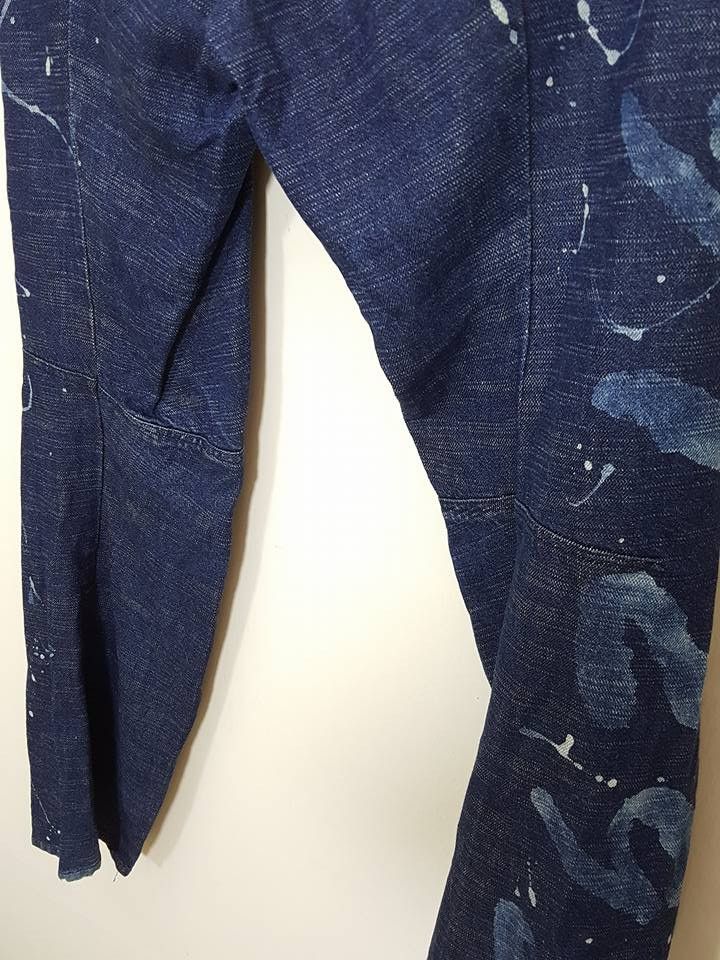 Designer × Japanese Brand 291295 = Homme Side Spellout Paint Engineered Curved Pant Size US 31 - 15 Thumbnail