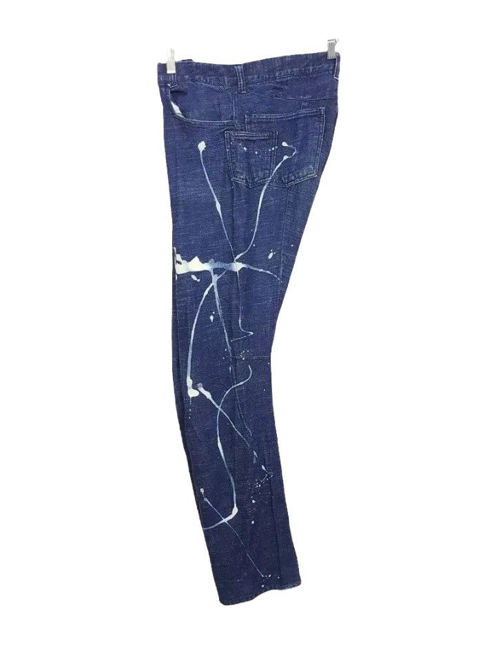 Designer × Japanese Brand 291295 = Homme Side Spellout Paint Engineered Curved Pant Size US 31 - 4 Thumbnail