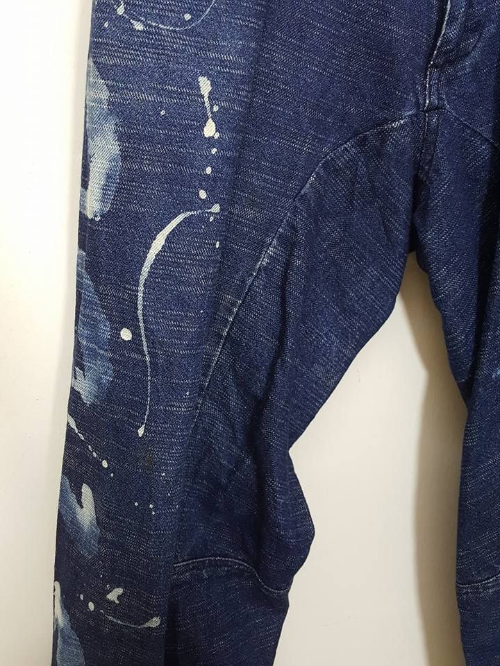 Designer × Japanese Brand 291295 = Homme Side Spellout Paint Engineered Curved Pant Size US 31 - 14 Thumbnail