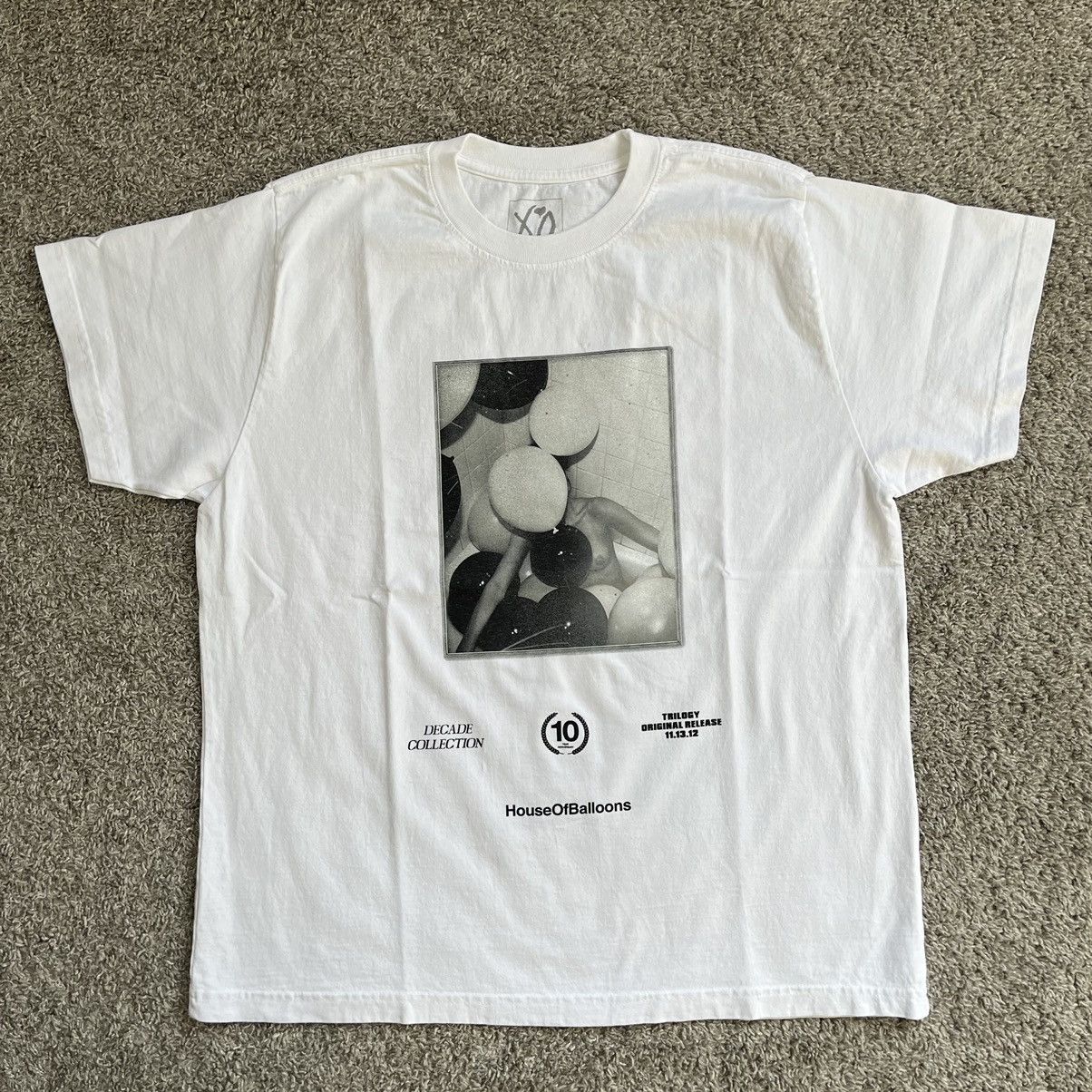 image of The Weeknd Shirt Size XL House Of Balloons Decade Collection in White, Men's