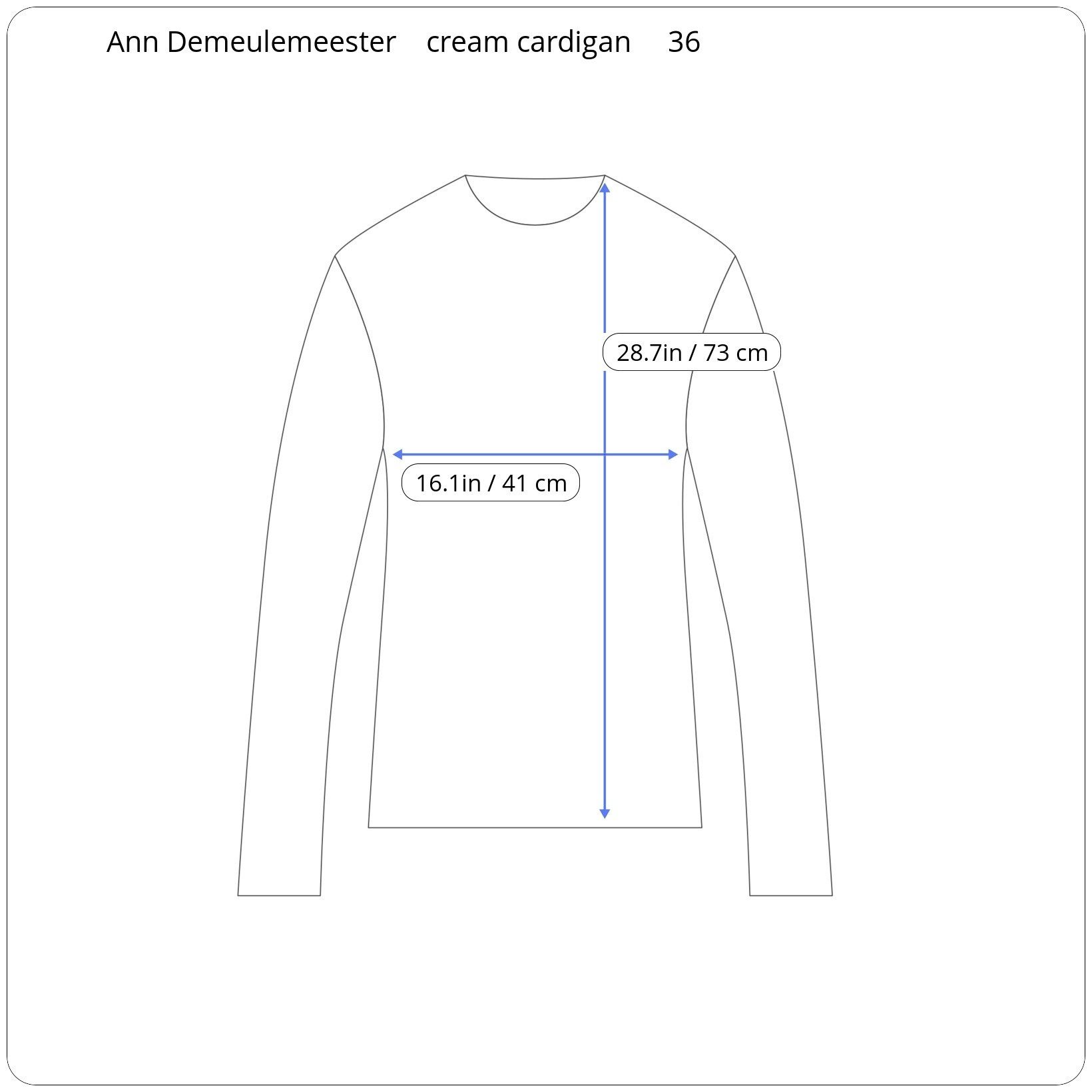 Ann Demeulemeester ⚡️QUICK SALE⚡️ Ann Demeulemeester cream long-sleeve cardigan Size S / US 4 / IT 40 - 9 Thumbnail
