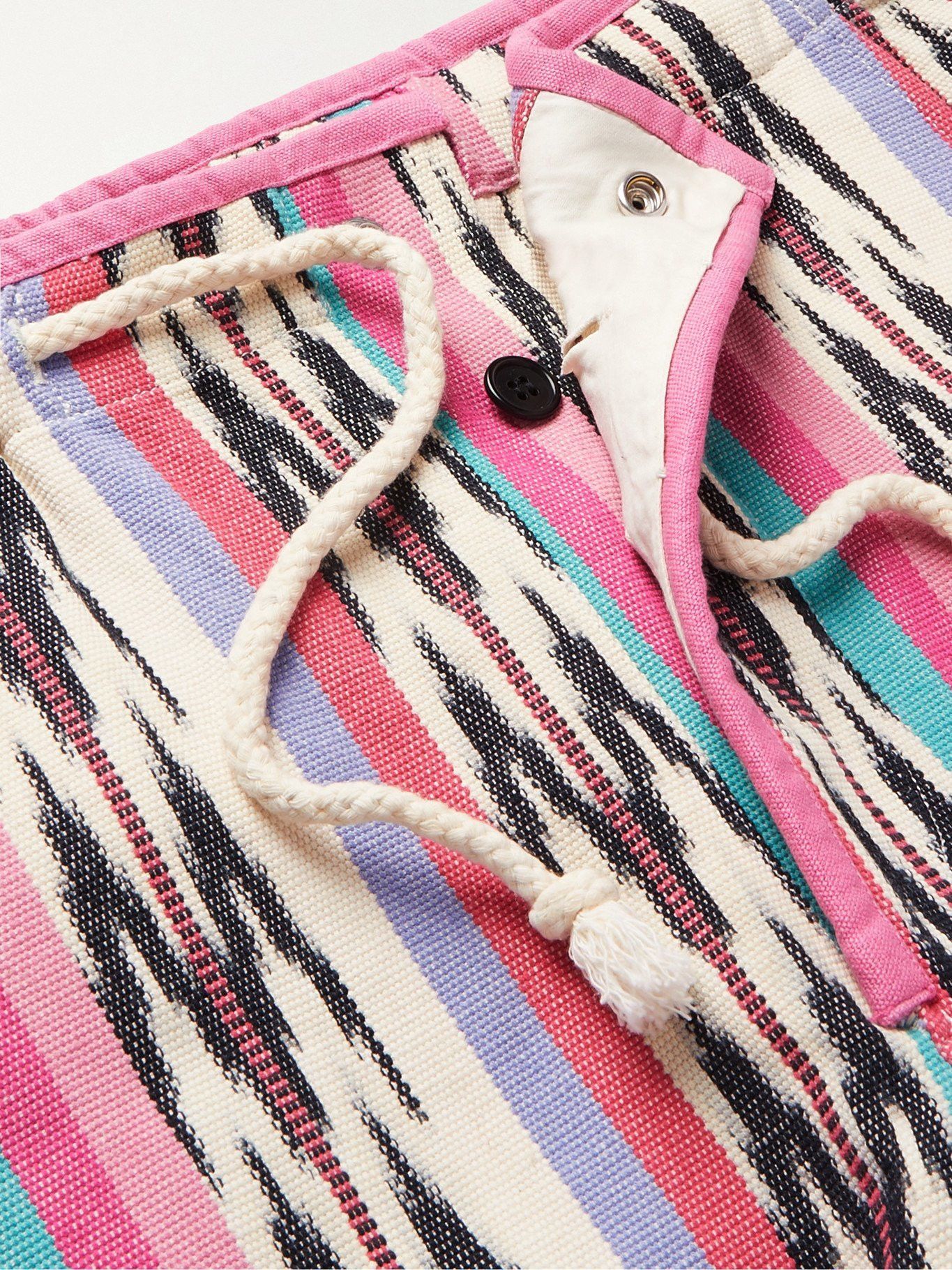 Isabel Marant ISABEL MARANT Ihelan Striped Cotton-Jacquard Shorts Size US 36 / EU 52 - 4 Thumbnail