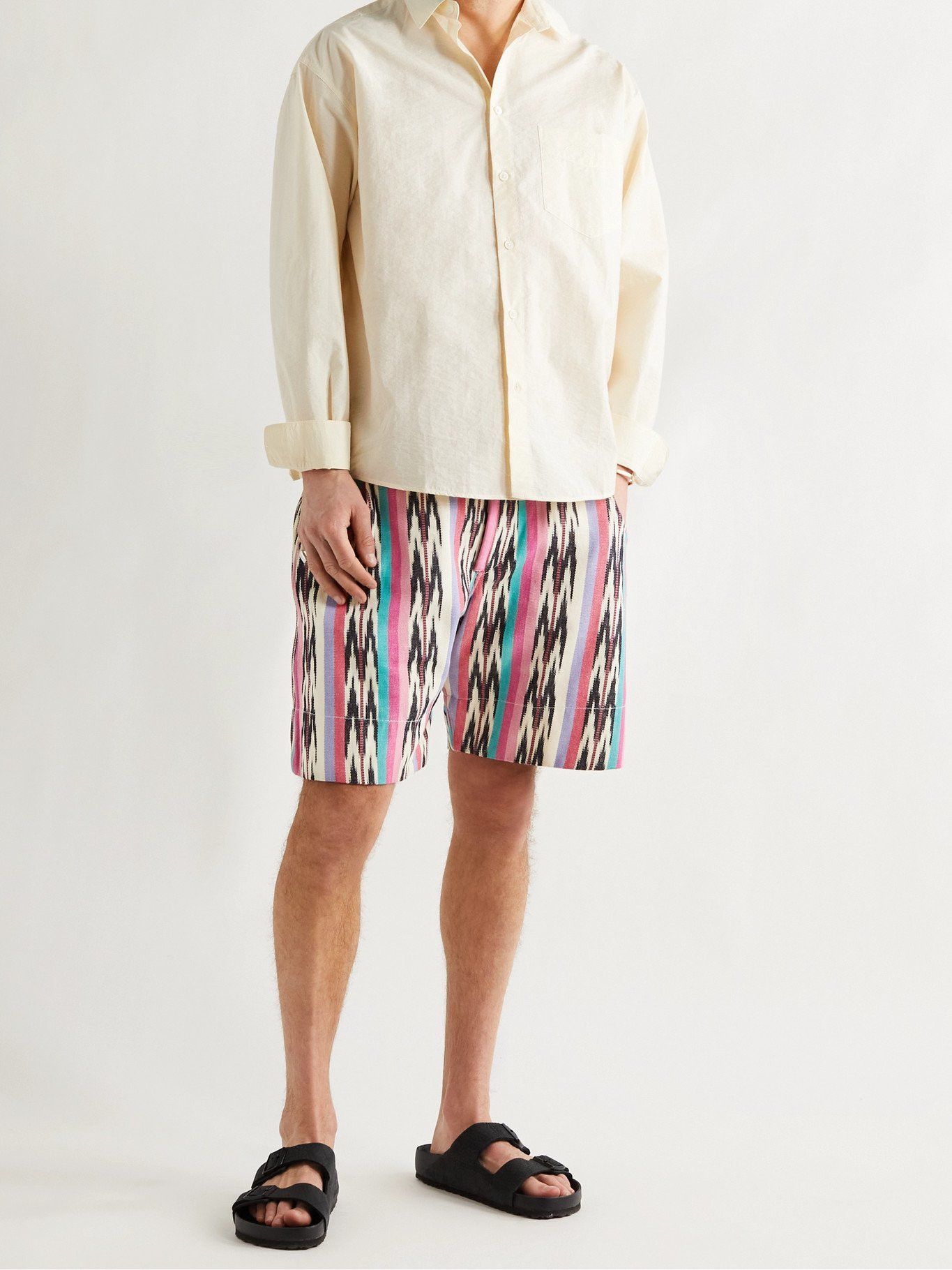 Isabel Marant ISABEL MARANT Ihelan Striped Cotton-Jacquard Shorts Size US 36 / EU 52 - 2 Thumbnail