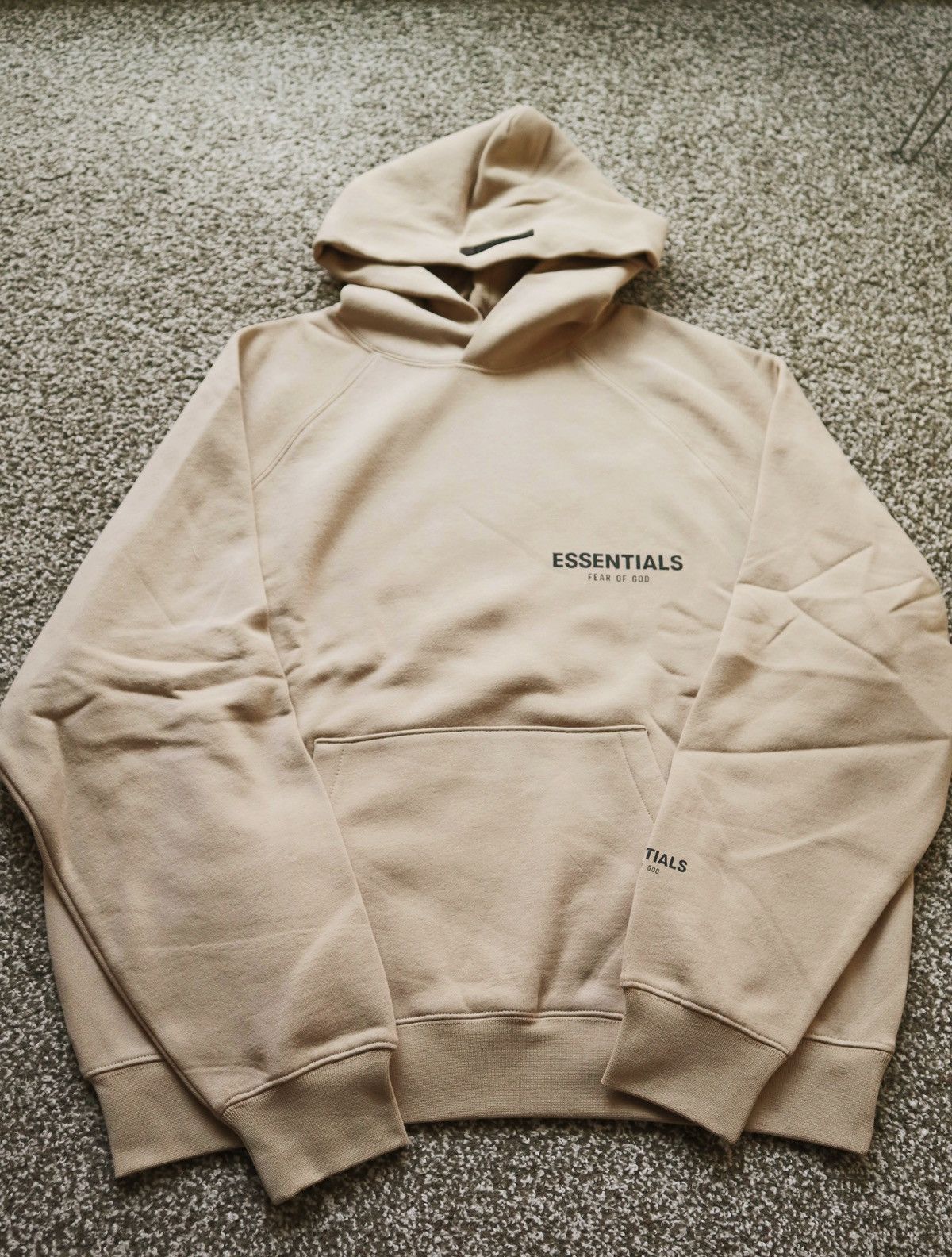 image of Essentials Fear Of God Pullover Hoodie in Linen, Men's (Size Medium)