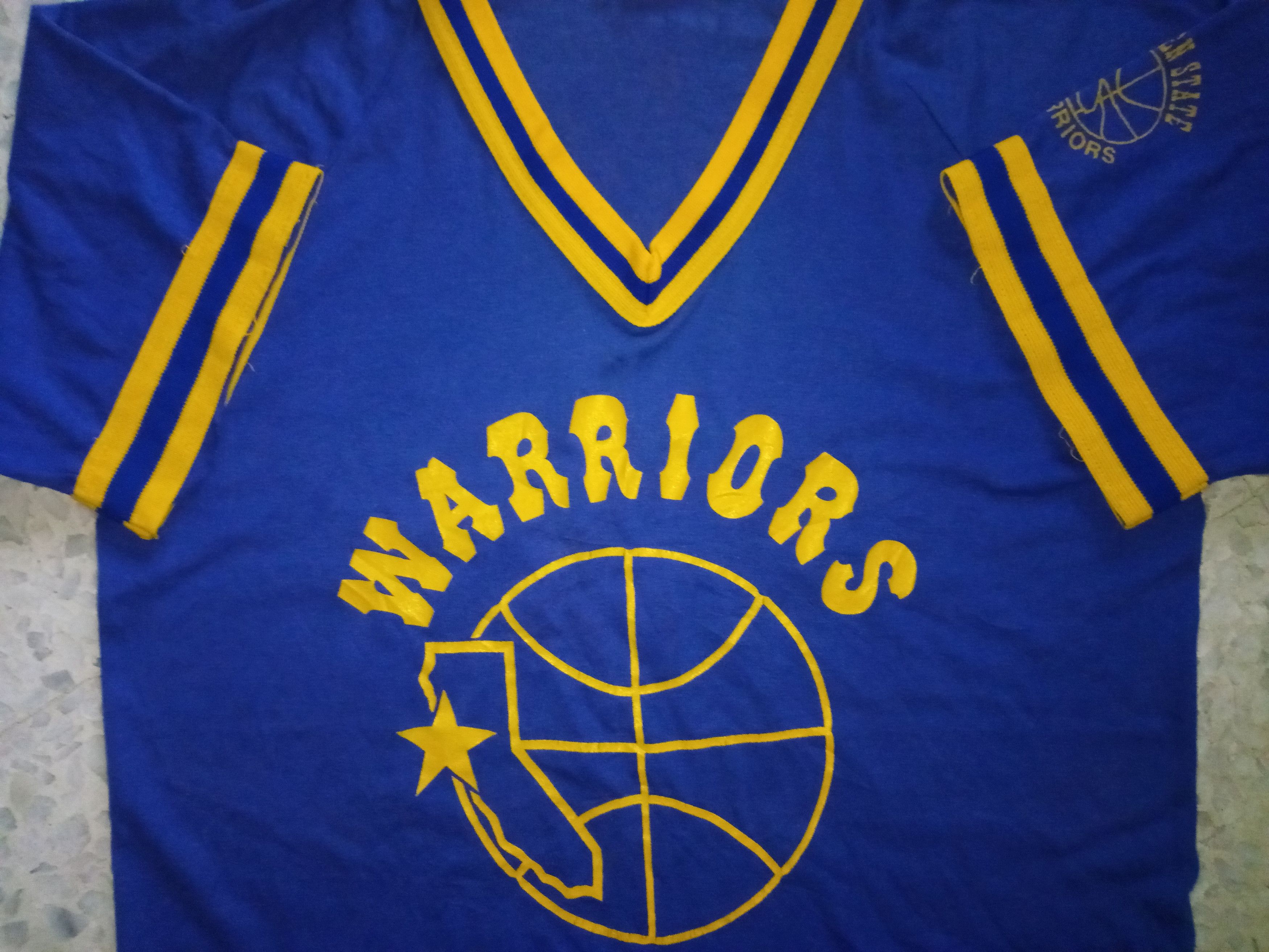 MacGregor × NBA × Vintage Vtg 80s MacGregor Sand Knit NBA Golden State Warriors retro Size US M / EU 48-50 / 2 - 1 Thumbnail