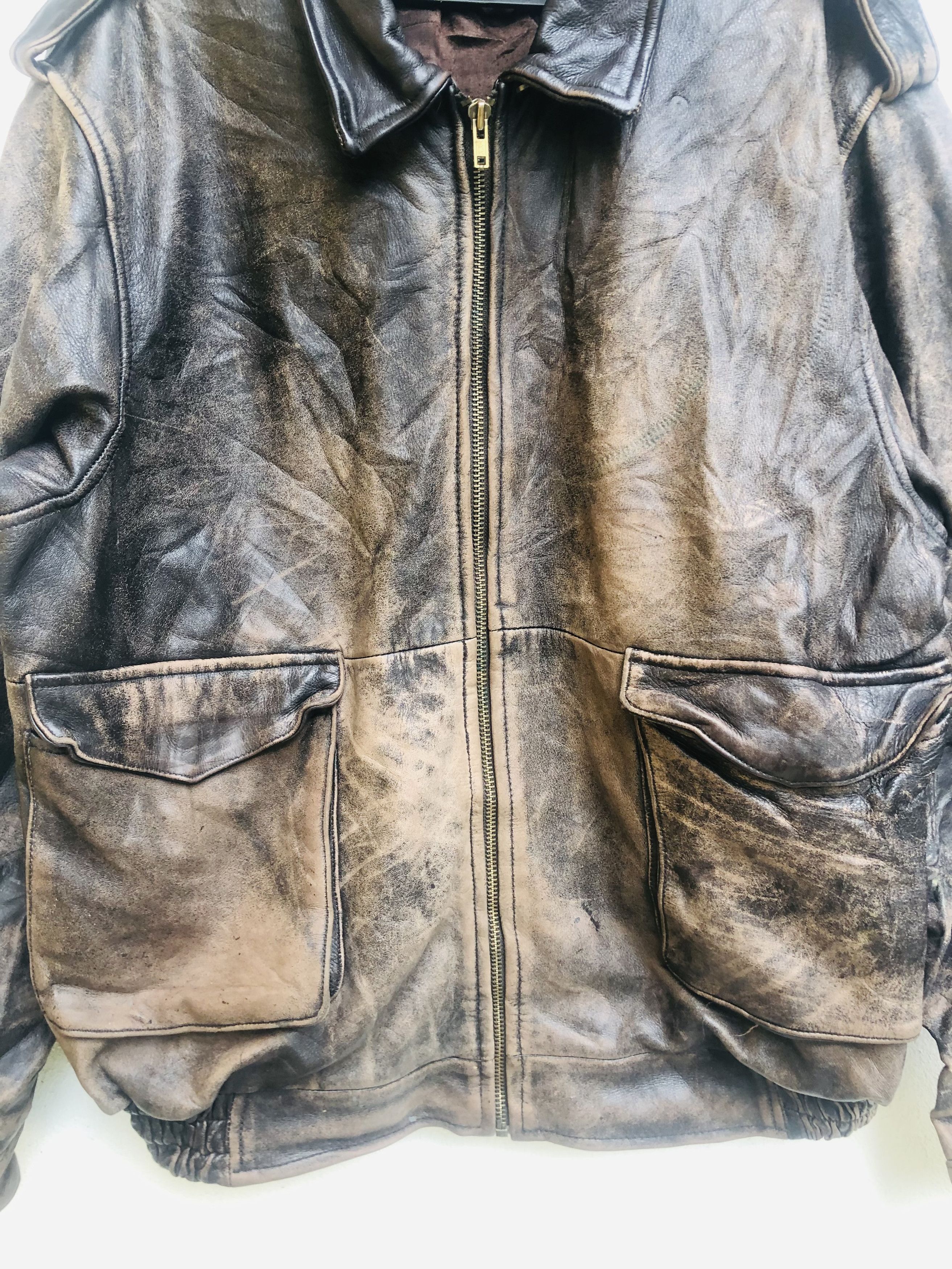 Japanese Brand × Vintage Vintage Politician Sucker Fashion Style Leather Jacket Size US L / EU 52-54 / 3 - 4 Thumbnail
