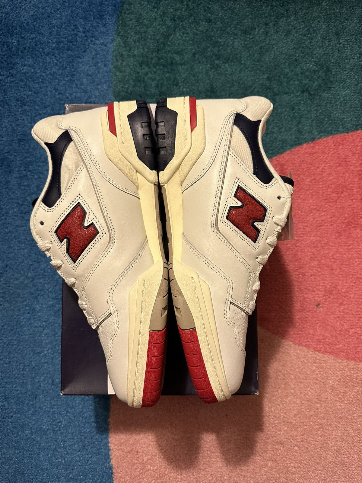 Aime Leon Dore × New Balance Aime Leon Dore New Balance 550 White Navy Red Size US 11.5 / EU 44-45 - 3 Thumbnail
