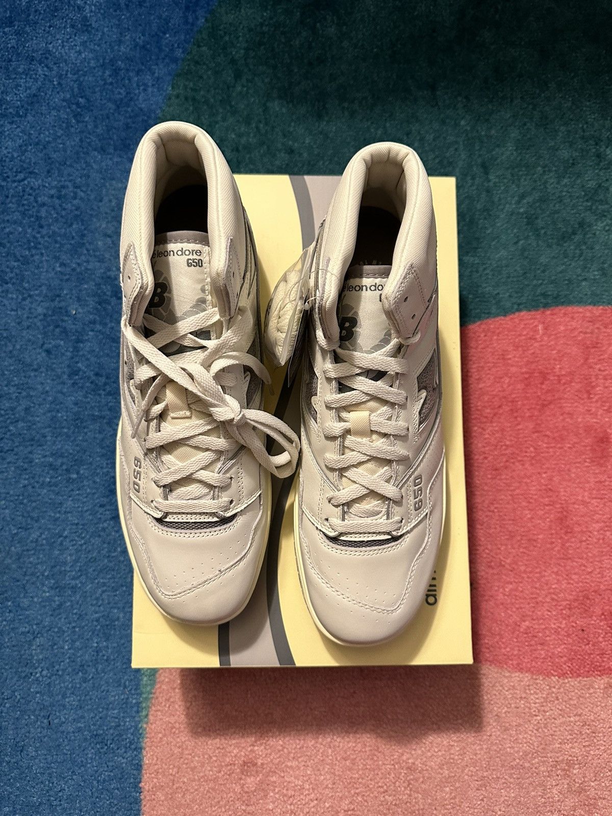 Aime Leon Dore × New Balance Aime Leon Dore New Balance 650 White Grey Size US 11.5 / EU 44-45 - 2 Thumbnail