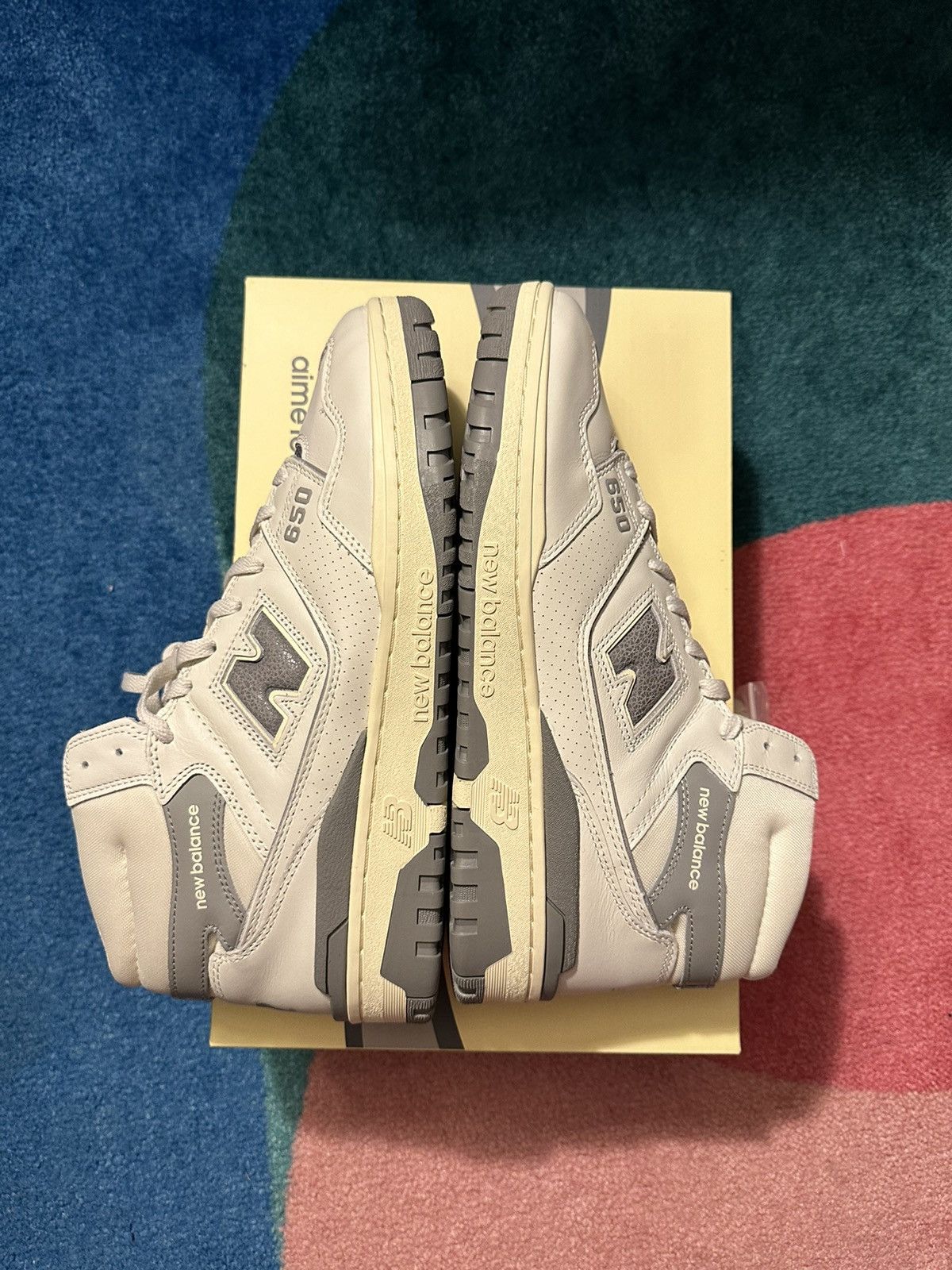 Aime Leon Dore × New Balance Aime Leon Dore New Balance 650 White Grey Size US 11.5 / EU 44-45 - 4 Thumbnail