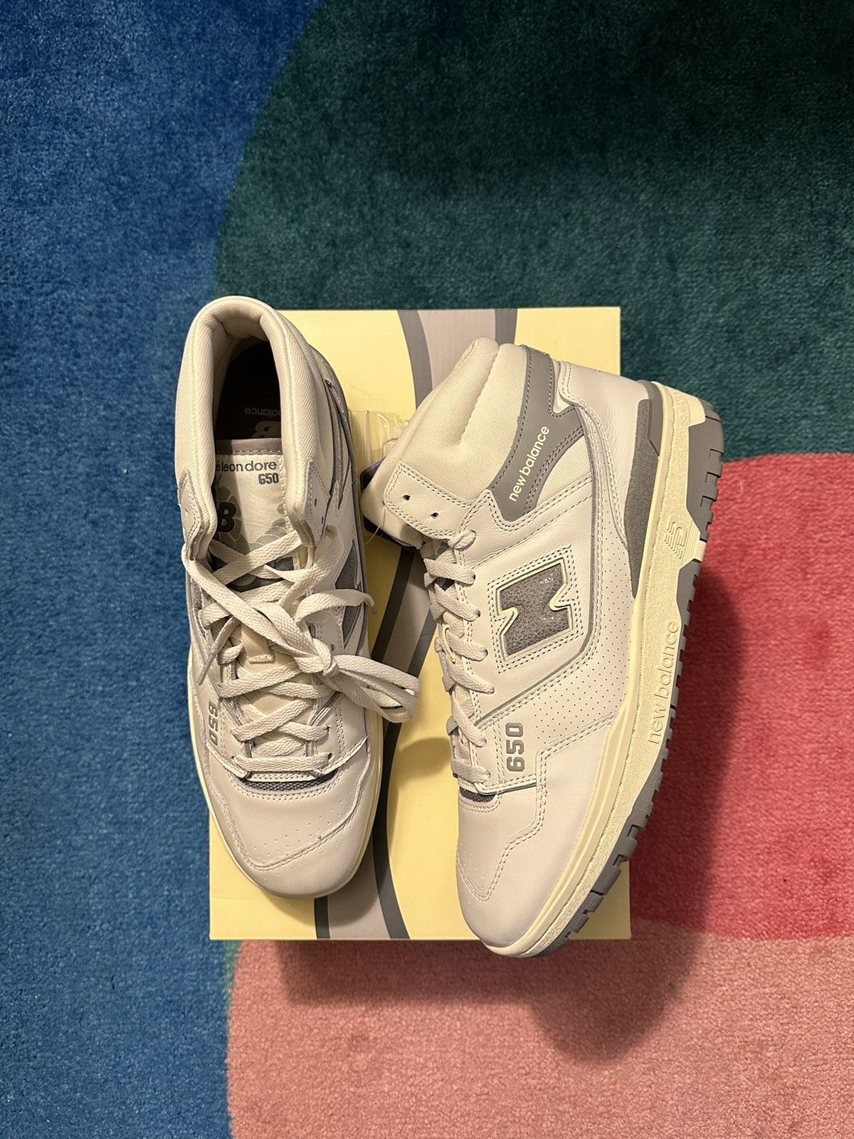 Aime Leon Dore × New Balance Aime Leon Dore New Balance 650 White Grey Size US 11.5 / EU 44-45 - 1 Thumbnail