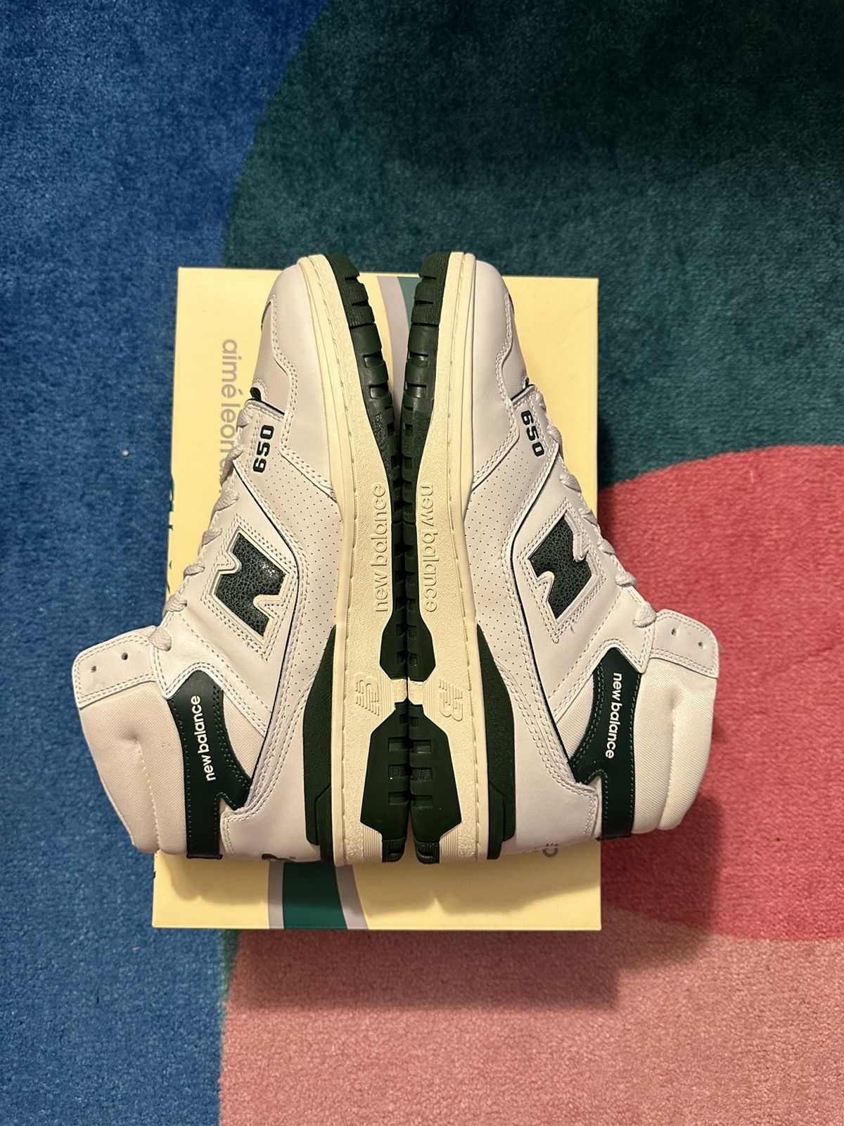 Aime Leon Dore × New Balance Aime Leon Dore New Balance 650 White Green Size US 11.5 / EU 44-45 - 4 Thumbnail