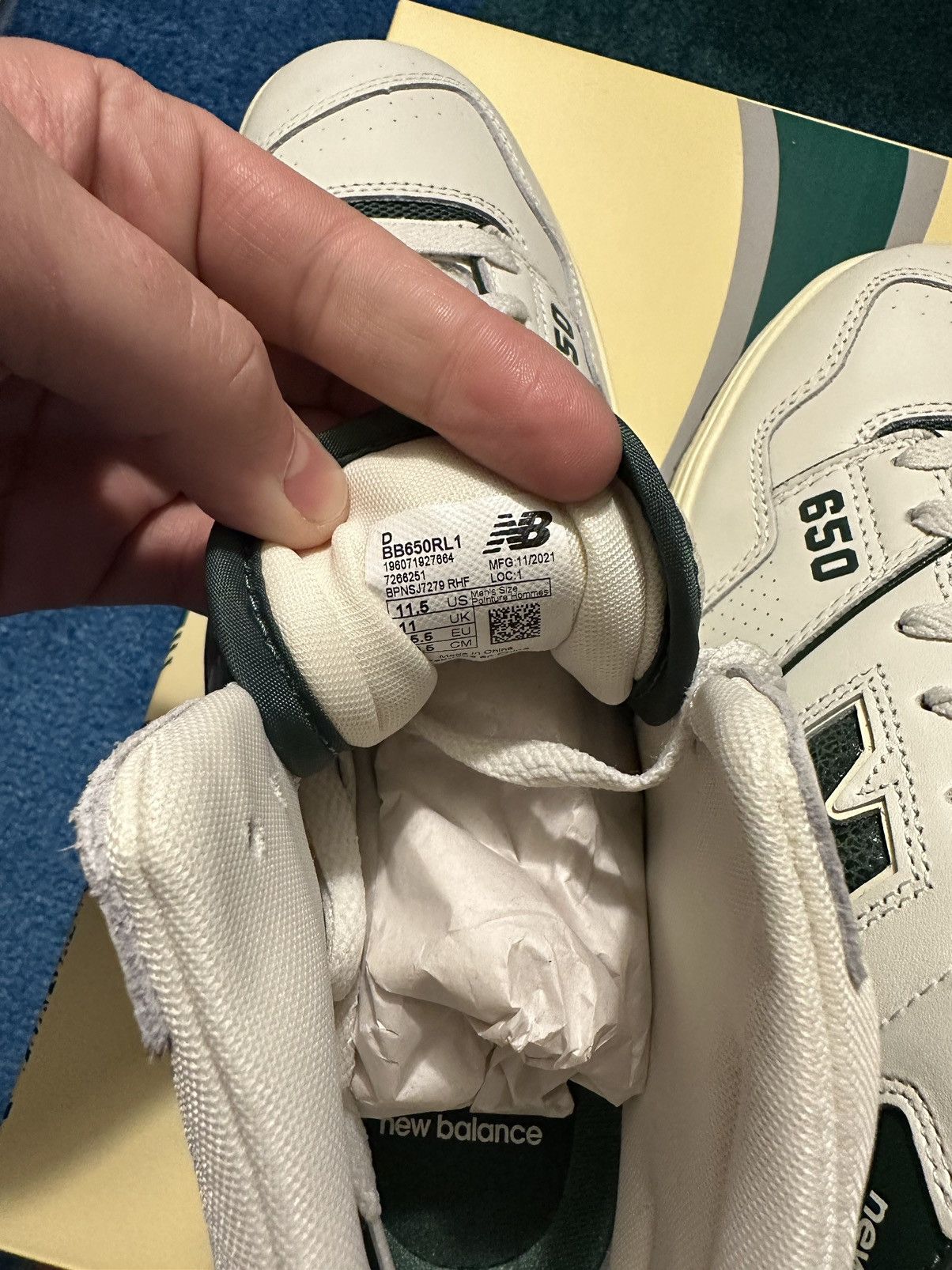 Aime Leon Dore × New Balance Aime Leon Dore New Balance 650 White Green Size US 11.5 / EU 44-45 - 6 Thumbnail