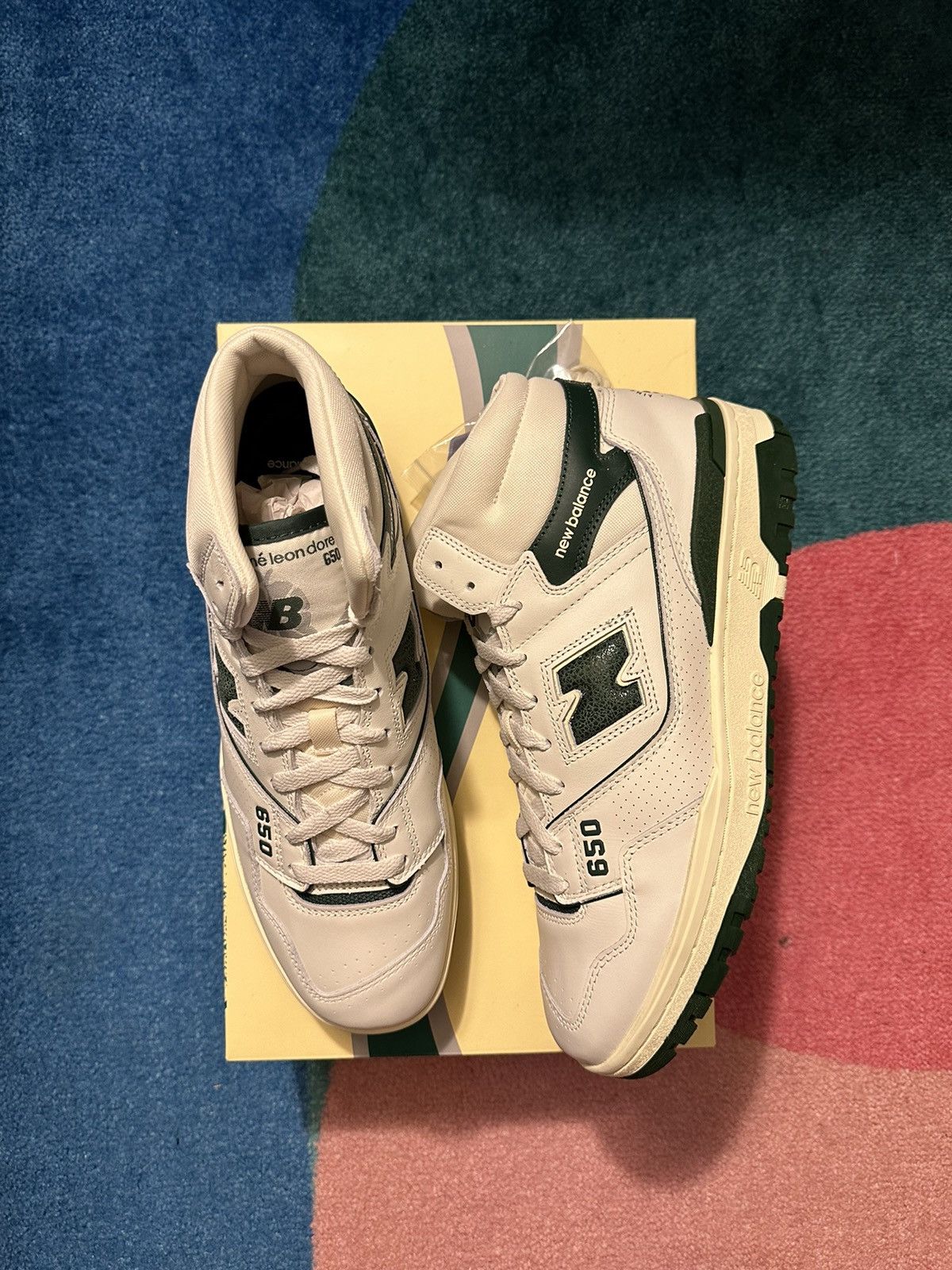 Aime Leon Dore × New Balance Aime Leon Dore New Balance 650 White Green Size US 11.5 / EU 44-45 - 1 Thumbnail
