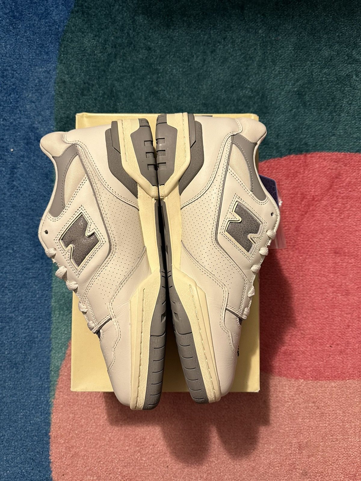 Aime Leon Dore × New Balance Aime Leon Dore New Balance 550 White Grey Size US 11.5 / EU 44-45 - 3 Thumbnail