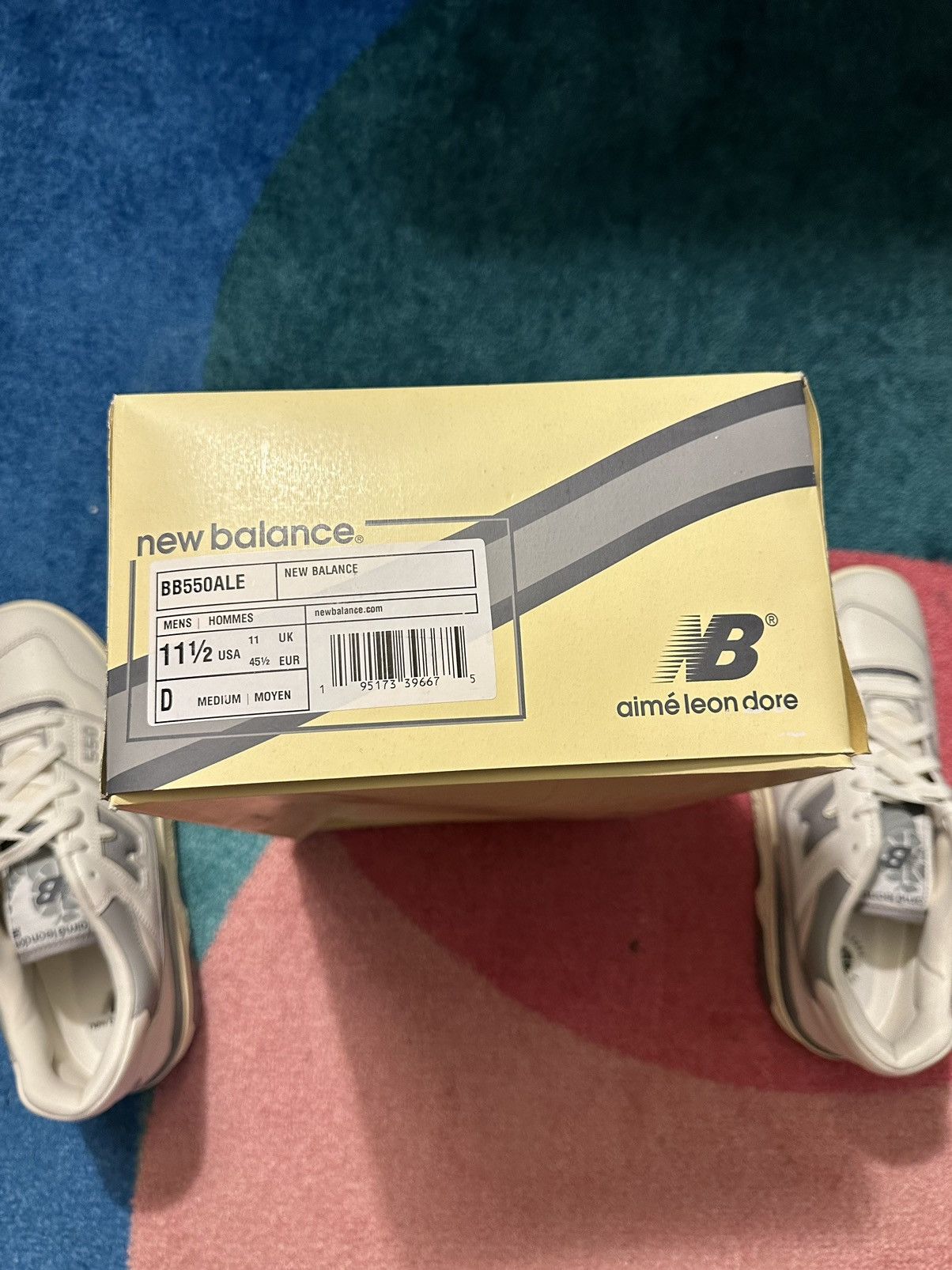 Aime Leon Dore × New Balance Aime Leon Dore New Balance 550 White Grey Size US 11.5 / EU 44-45 - 7 Thumbnail