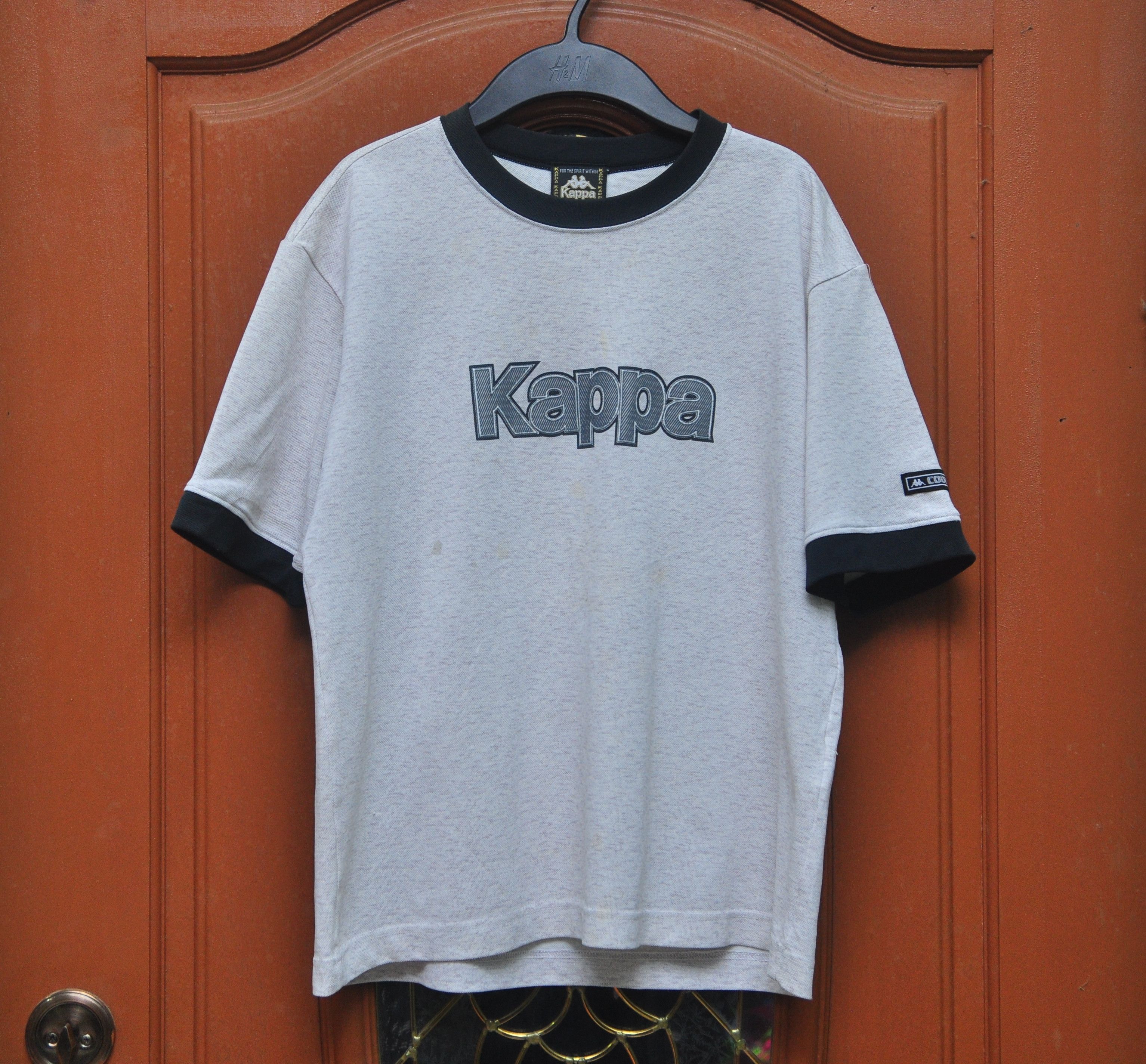 Vintage Kappa Big Logo Stripe Shirt Travis Scott Style