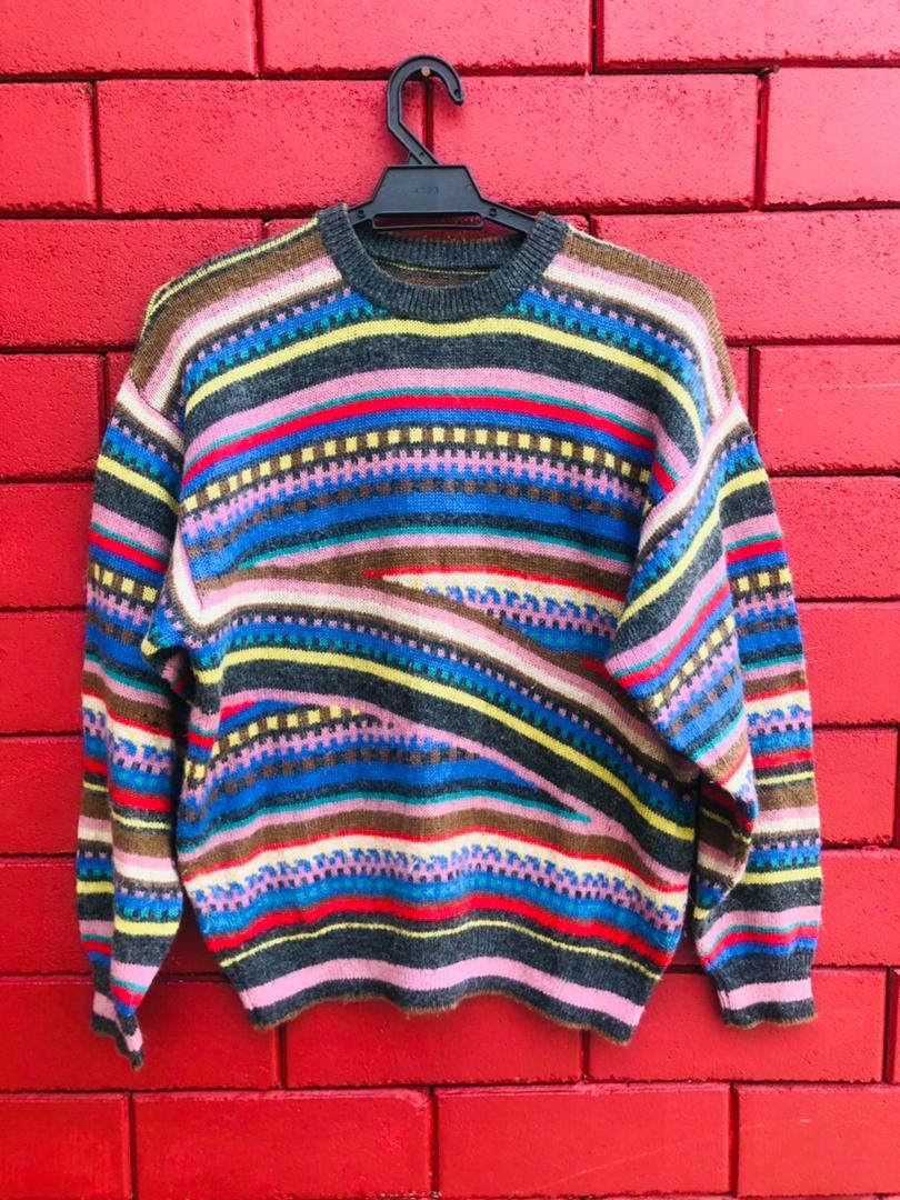 image of Vintage Japanese Designer Fashion Style Multicolour Knit, Men's (Size Medium)